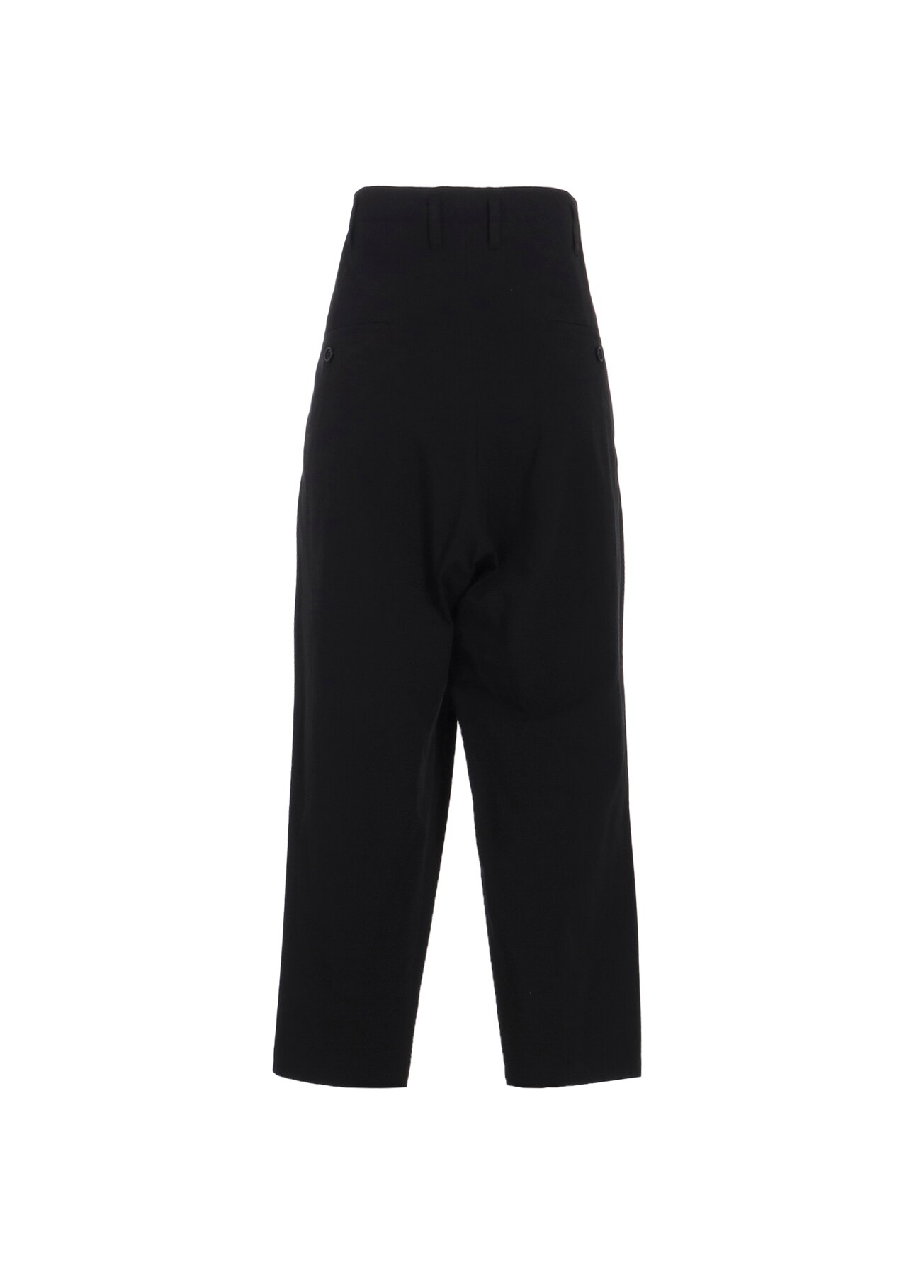 RIGHT LEG POCKET PANTS WITH COTTON LINEN UNEVEN YARN CANVAS