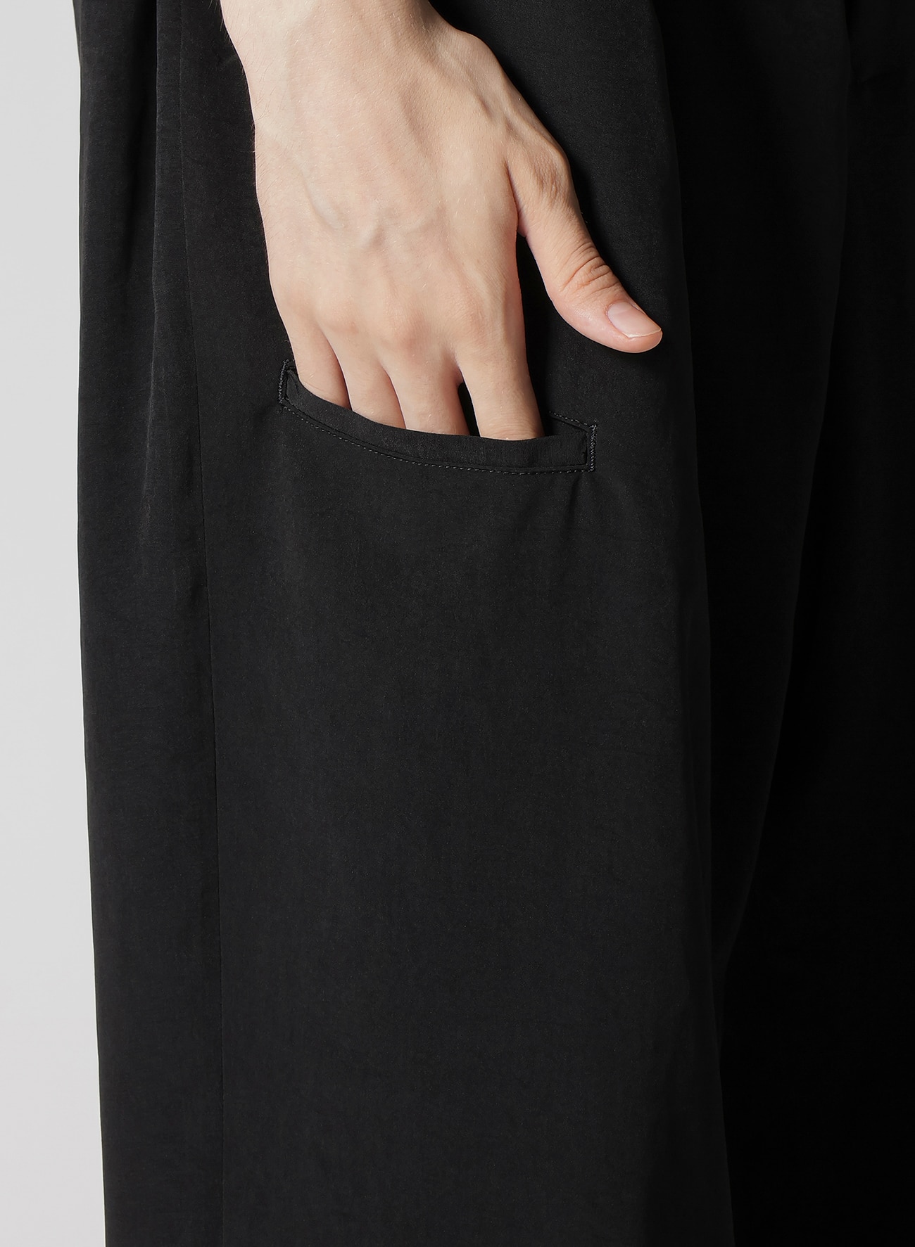 TA TUXEDO PANTS WITH RIGHT LEG POCKET(L Black): Y's for men