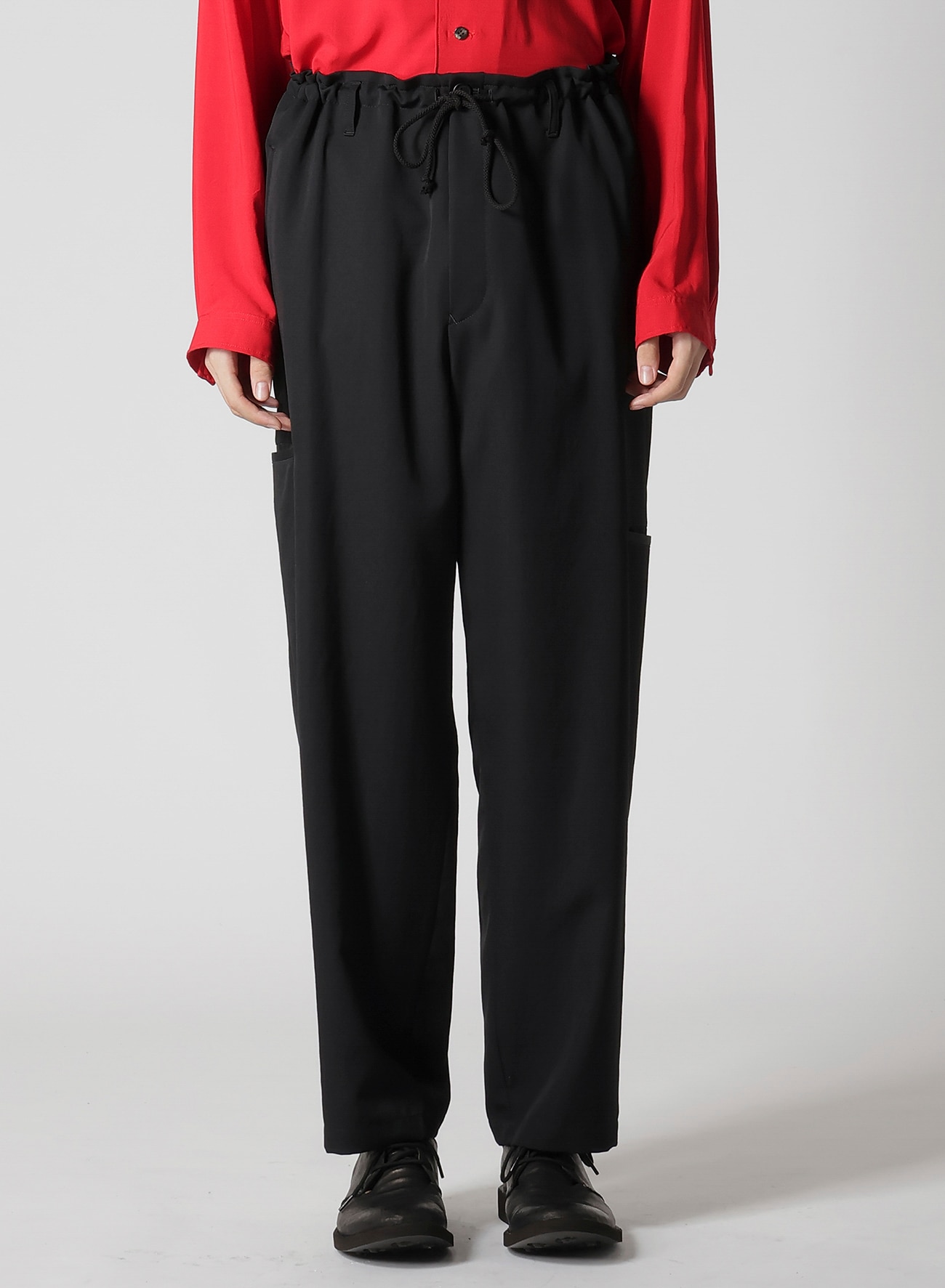 【ＫＤ⠀】Y's for men WOOL GABARDINE PANTS WASHER WOOL GABARDINE WAIST-STRING POCKET PANTS – THE SHOP