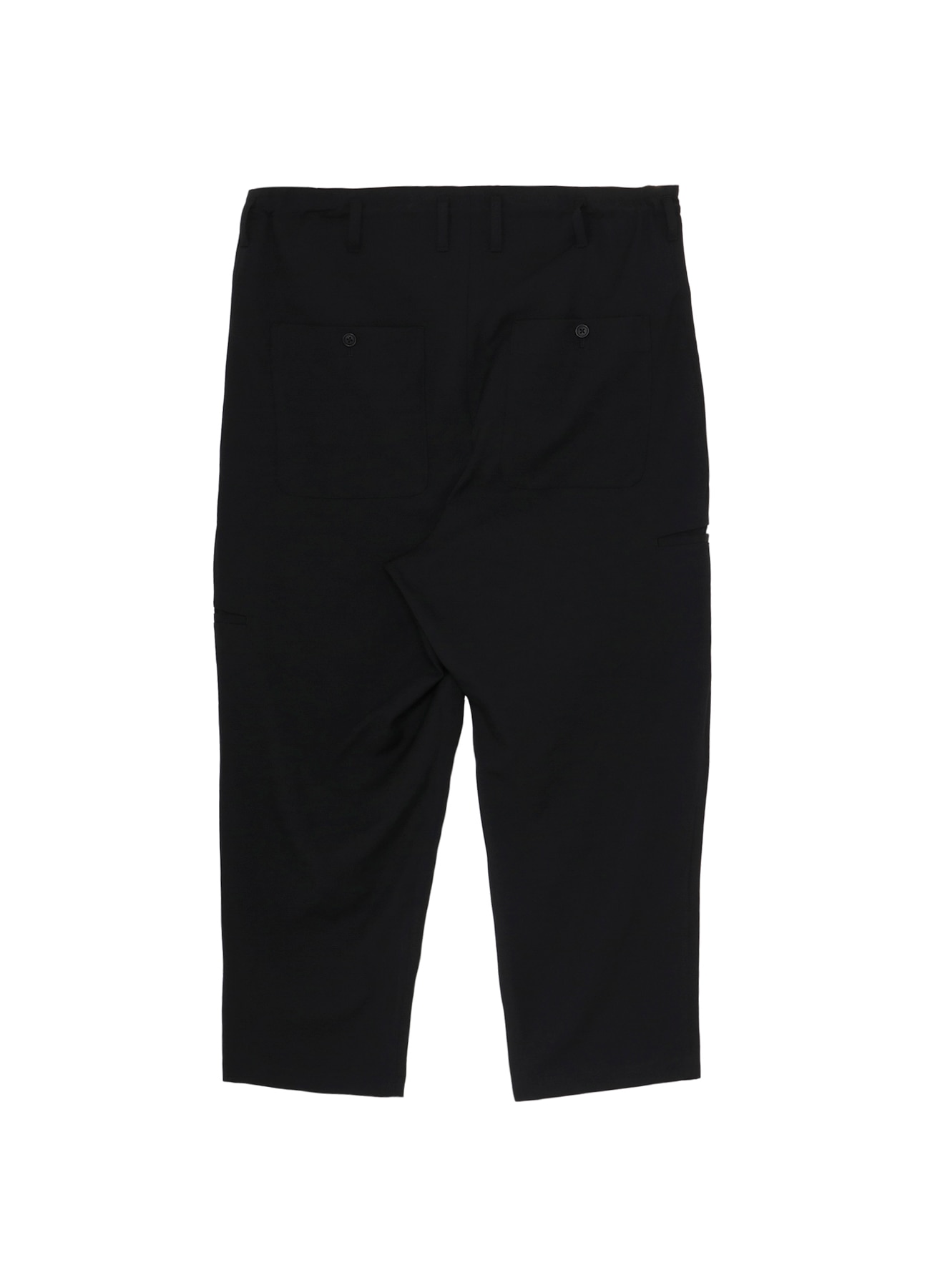 WOOL GABARDINE RIGHT AND LEFT LEG POCKETS PANTS(S Black