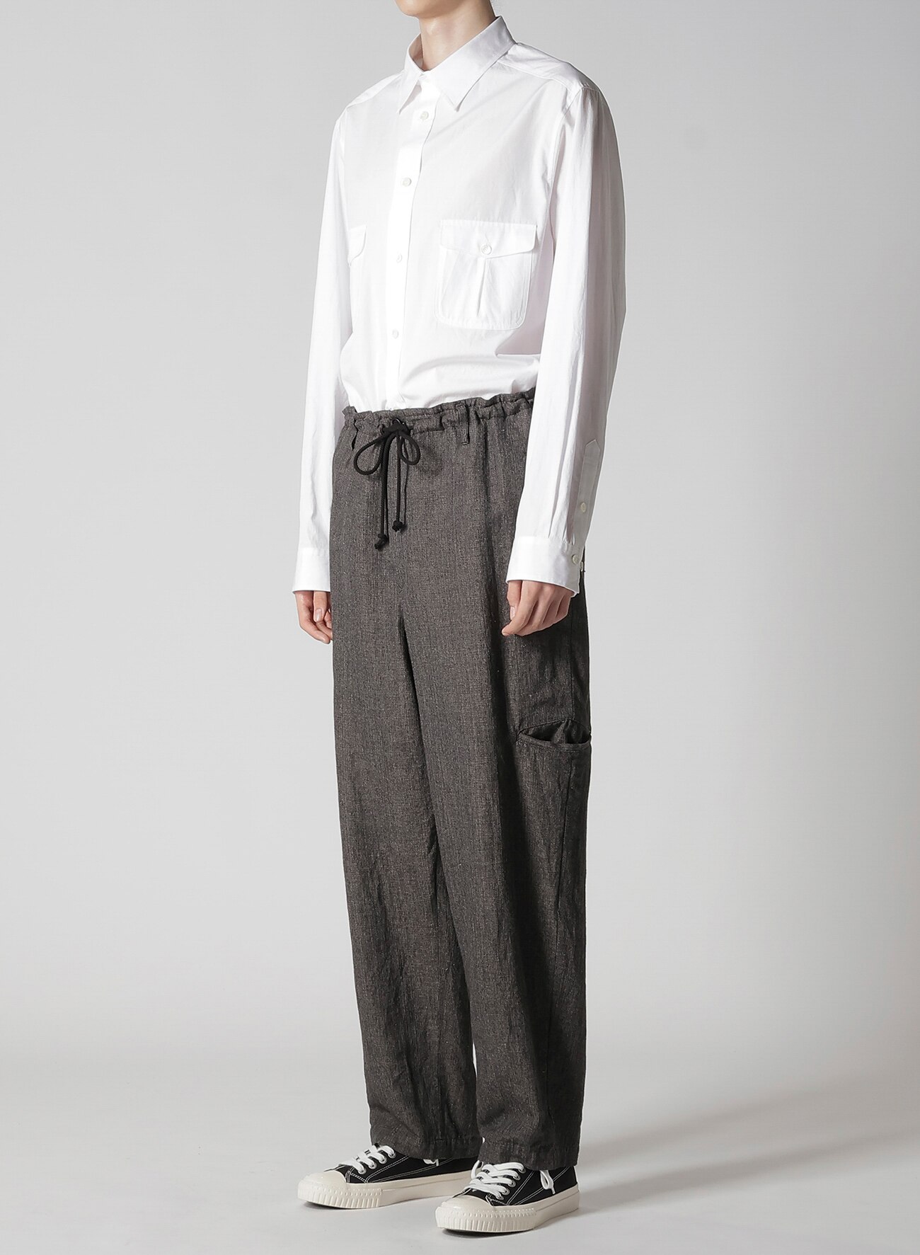 HEATHER KHADI PANTS WITH RIGHT AND LEFT LEG POCKETS_11