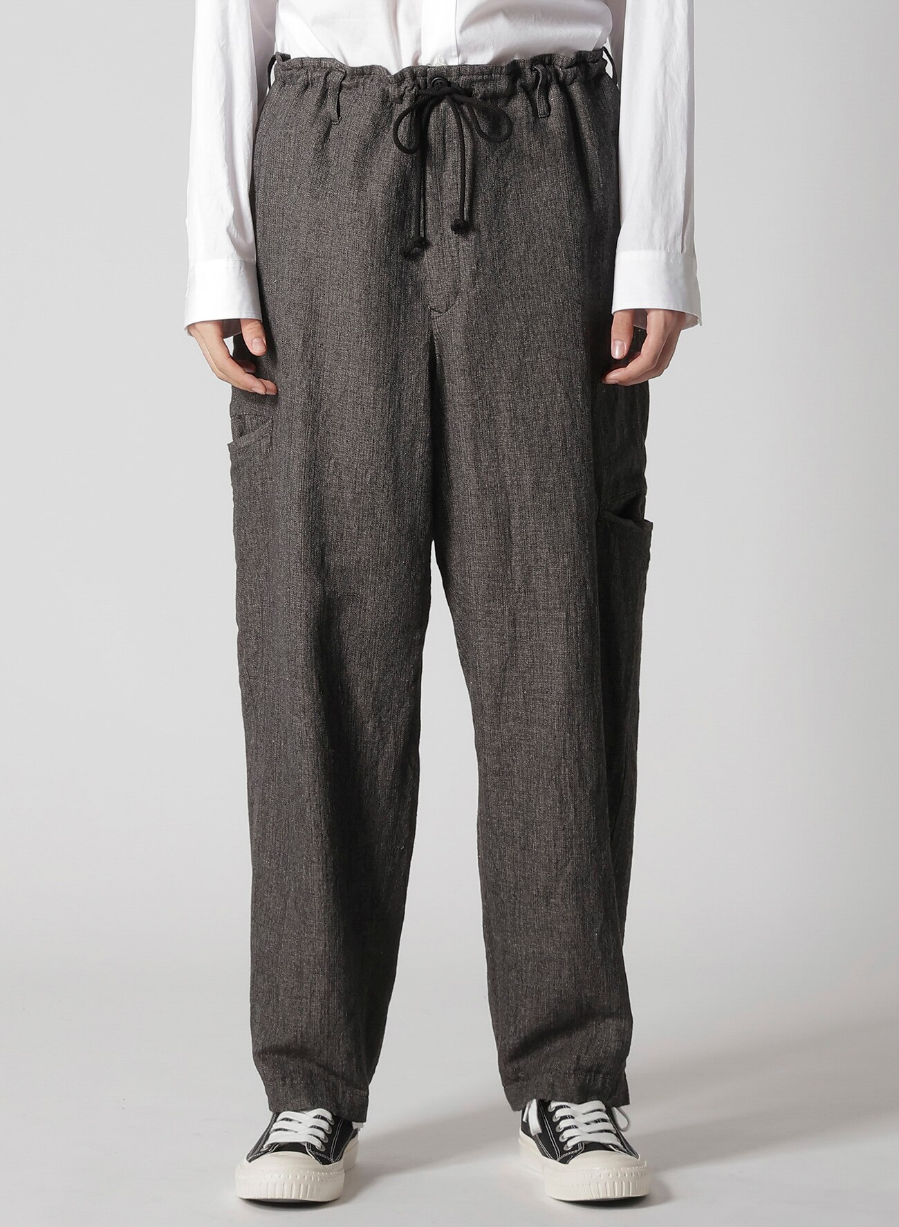 HEATHER KHADI PANTS WITH RIGHT AND LEFT LEG POCKETS_3