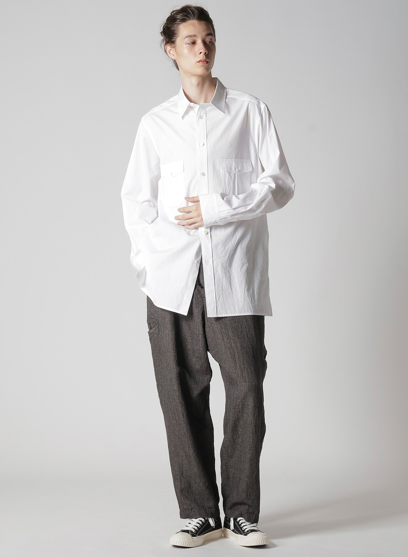 HEATHER KHADI PANTS WITH RIGHT AND LEFT LEG POCKETS_9