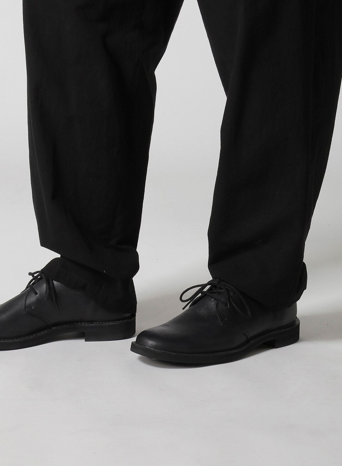 WAIST STRING PANTS WITH COTTON LINEN UNEVEN YARN CANVAS_6