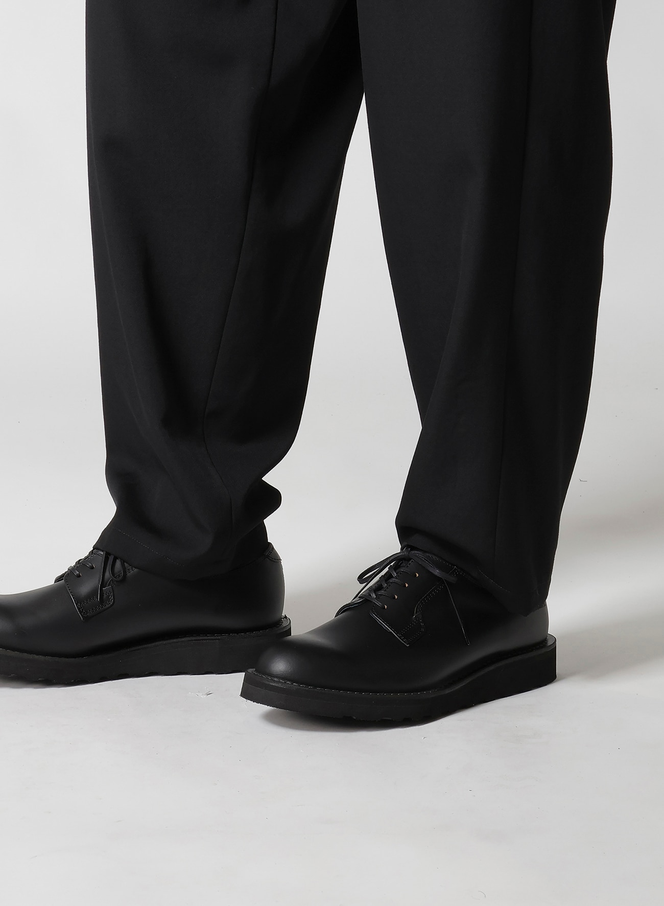 WOOL GABARDINE WAIST STRING PANTS_4