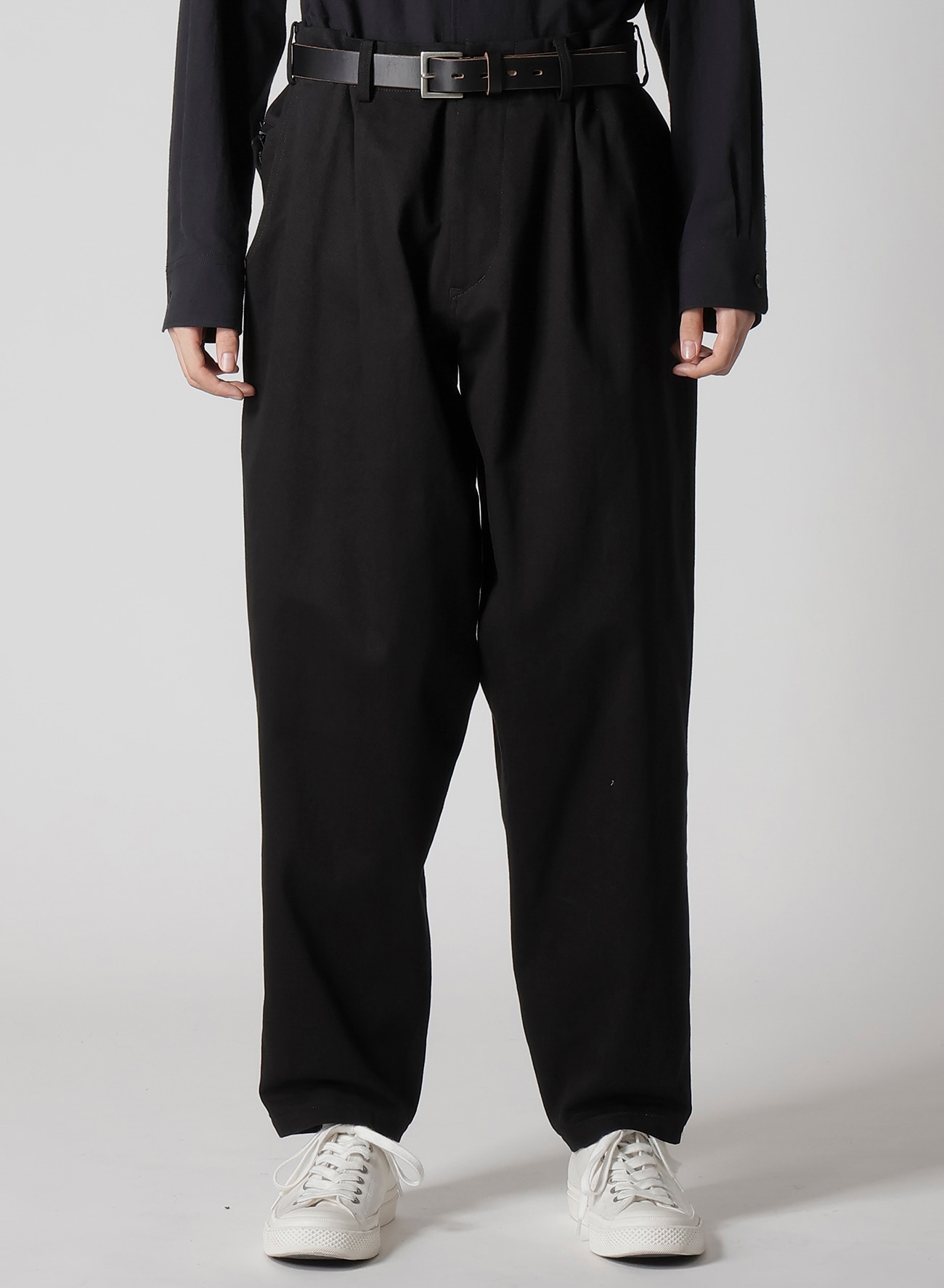 KATSURAGI PANTS WITH SIDE ZIP(M Black): Y's for men