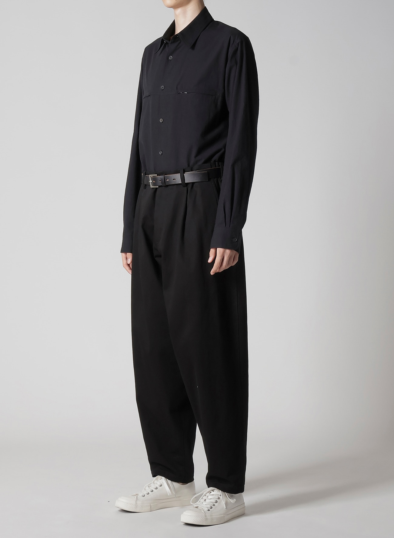 KATSURAGI PANTS WITH SIDE ZIP(S Black): Y's for men