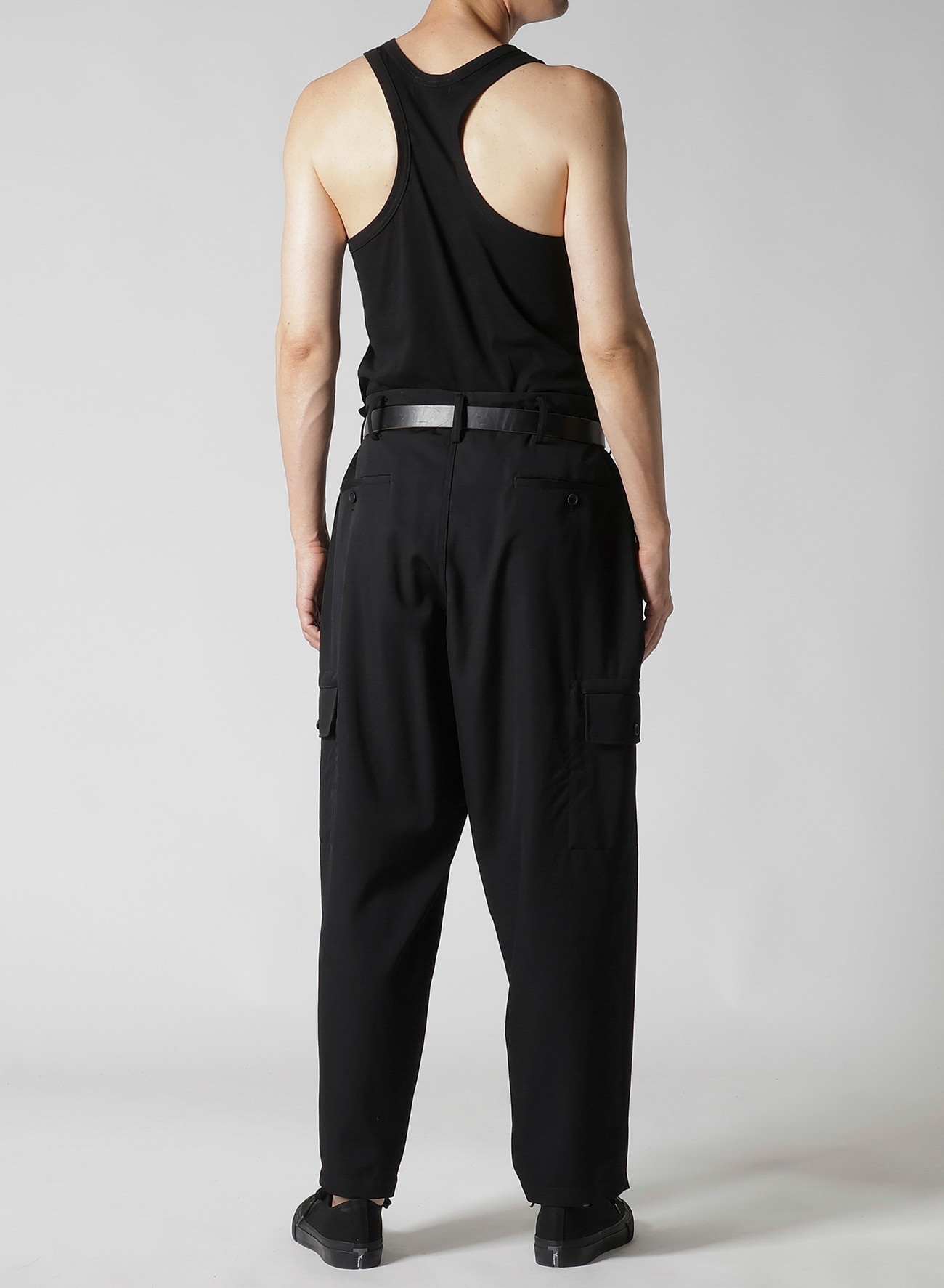 WOOL GABARDINE FLAP POCKET PANTS_9
