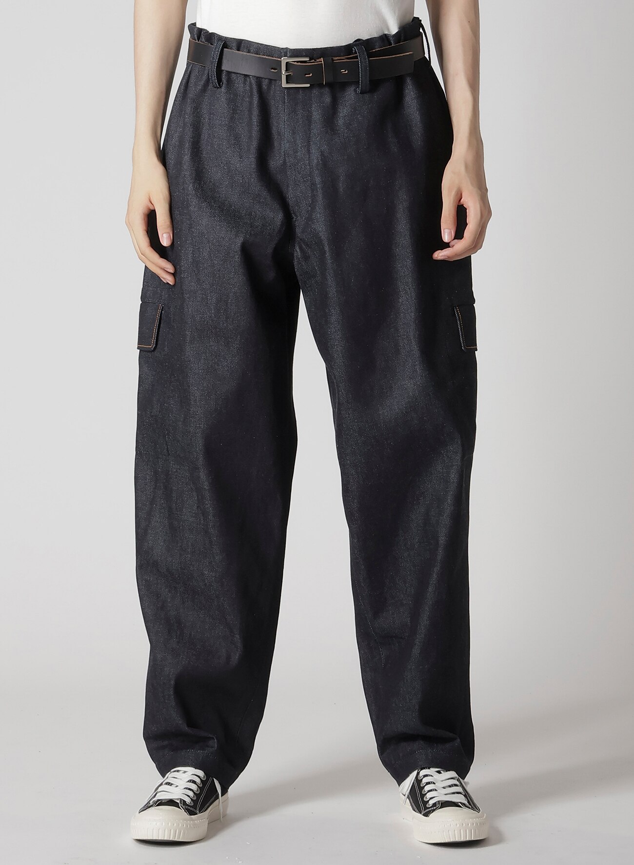 January 11, 10:00(JST) Release] 13oz UNEVEN YARN DENIM TUCK PANTS WITH COLOR COMBI STITCH_1