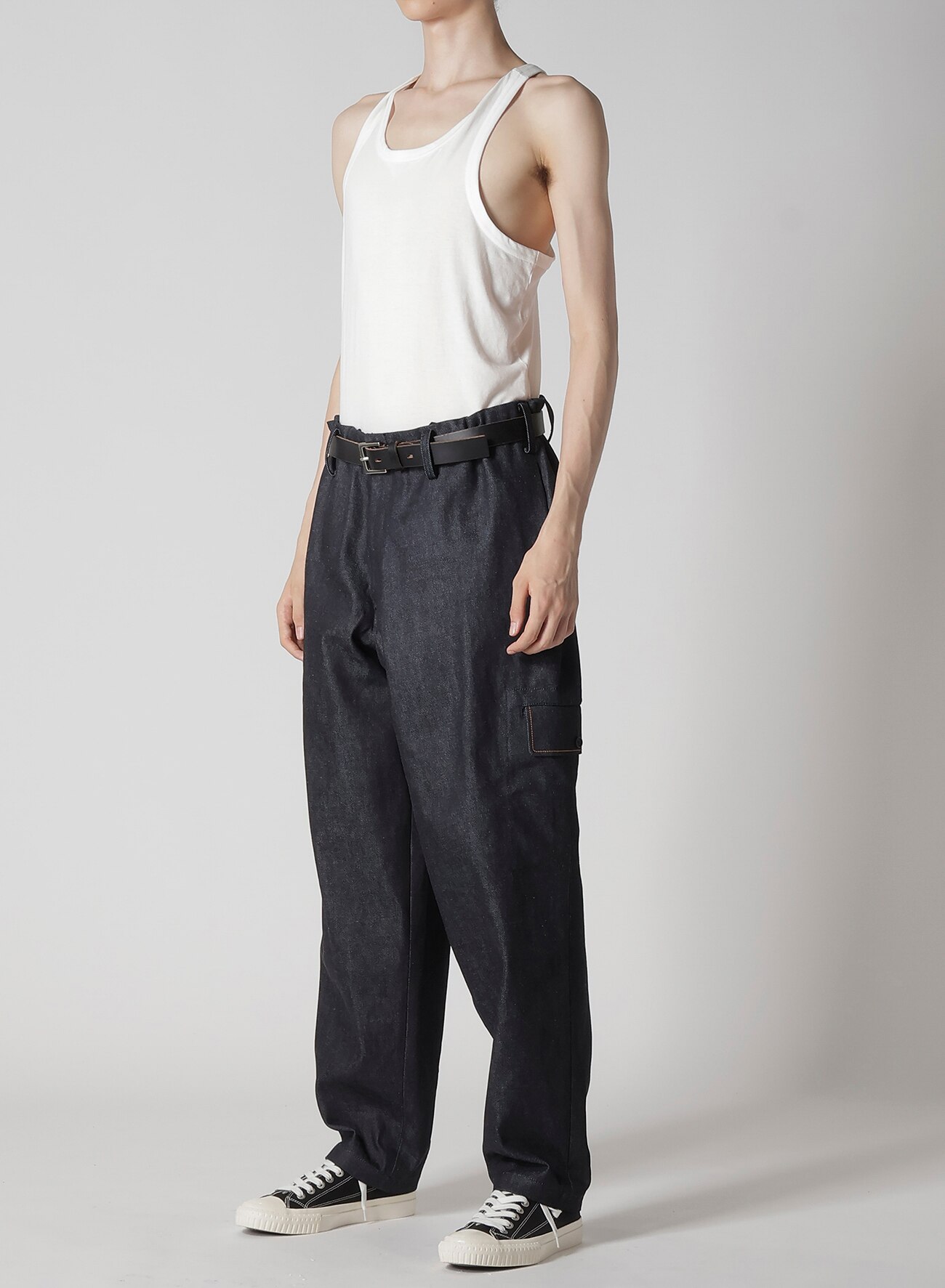 January 11, 10:00(JST) Release] 13oz UNEVEN YARN DENIM TUCK PANTS WITH COLOR COMBI STITCH_10