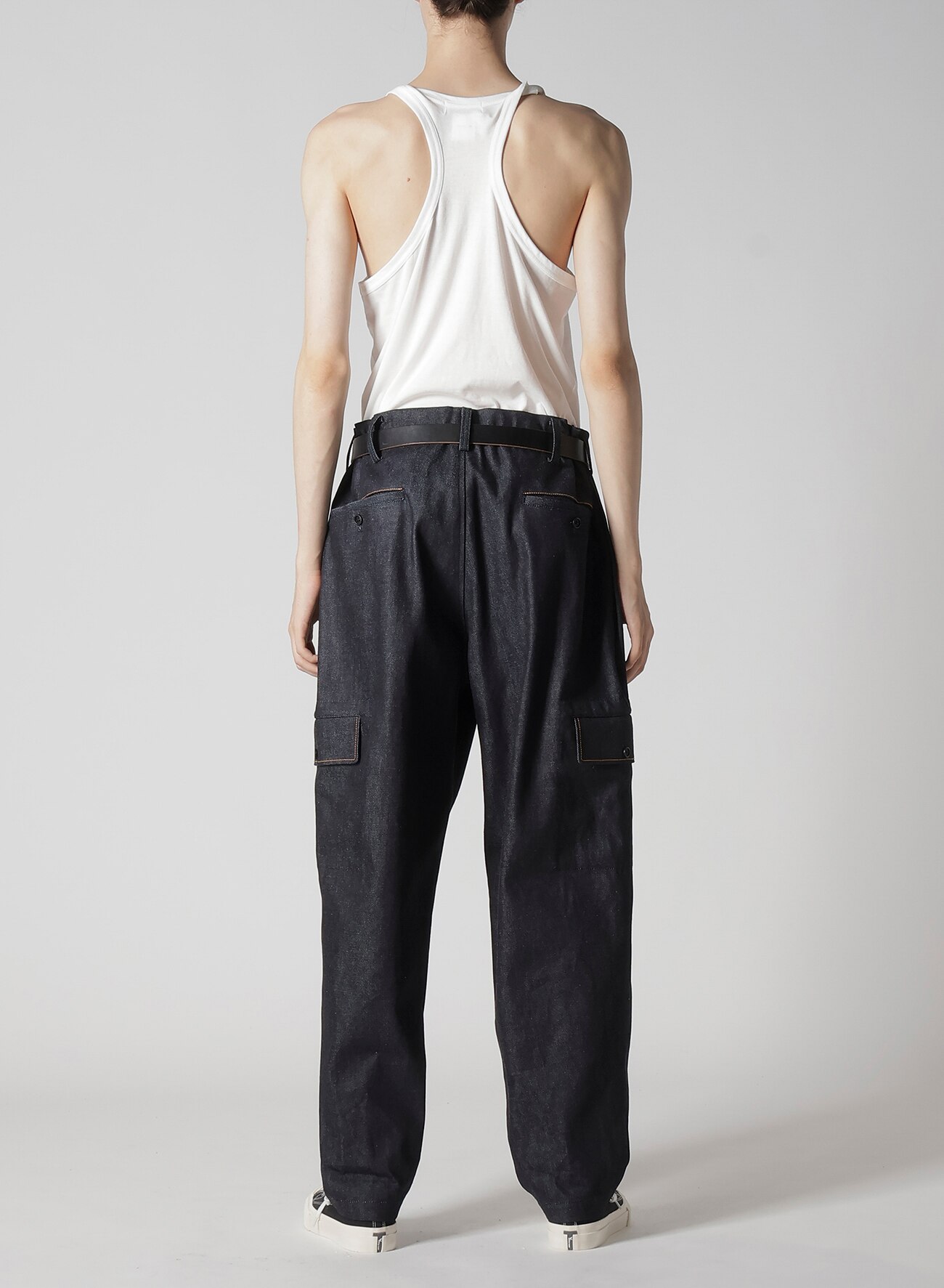 January 11, 10:00(JST) Release] 13oz UNEVEN YARN DENIM TUCK PANTS WITH COLOR COMBI STITCH_12