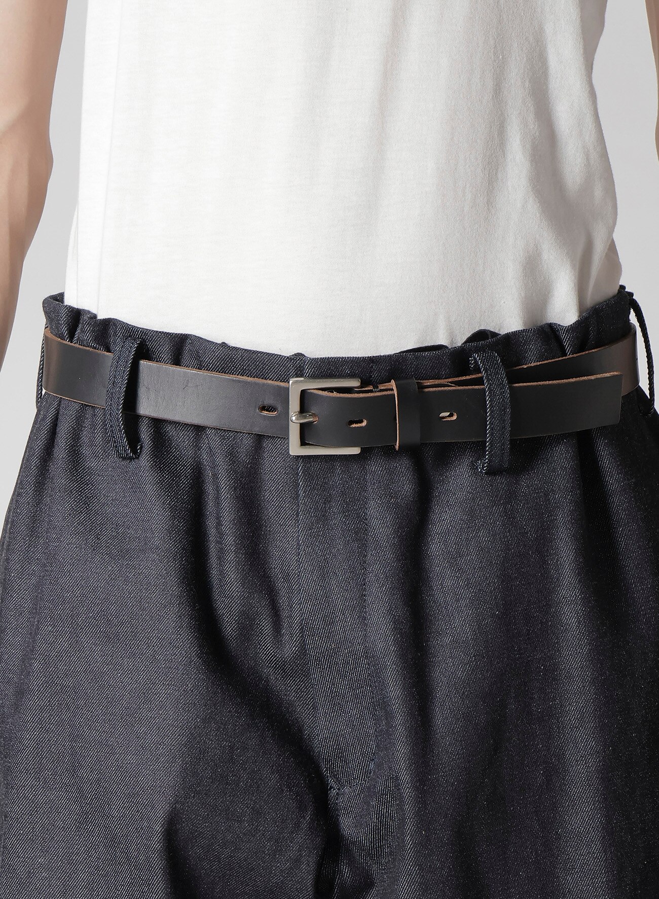 January 11, 10:00(JST) Release] 13oz UNEVEN YARN DENIM TUCK PANTS WITH COLOR COMBI STITCH_2