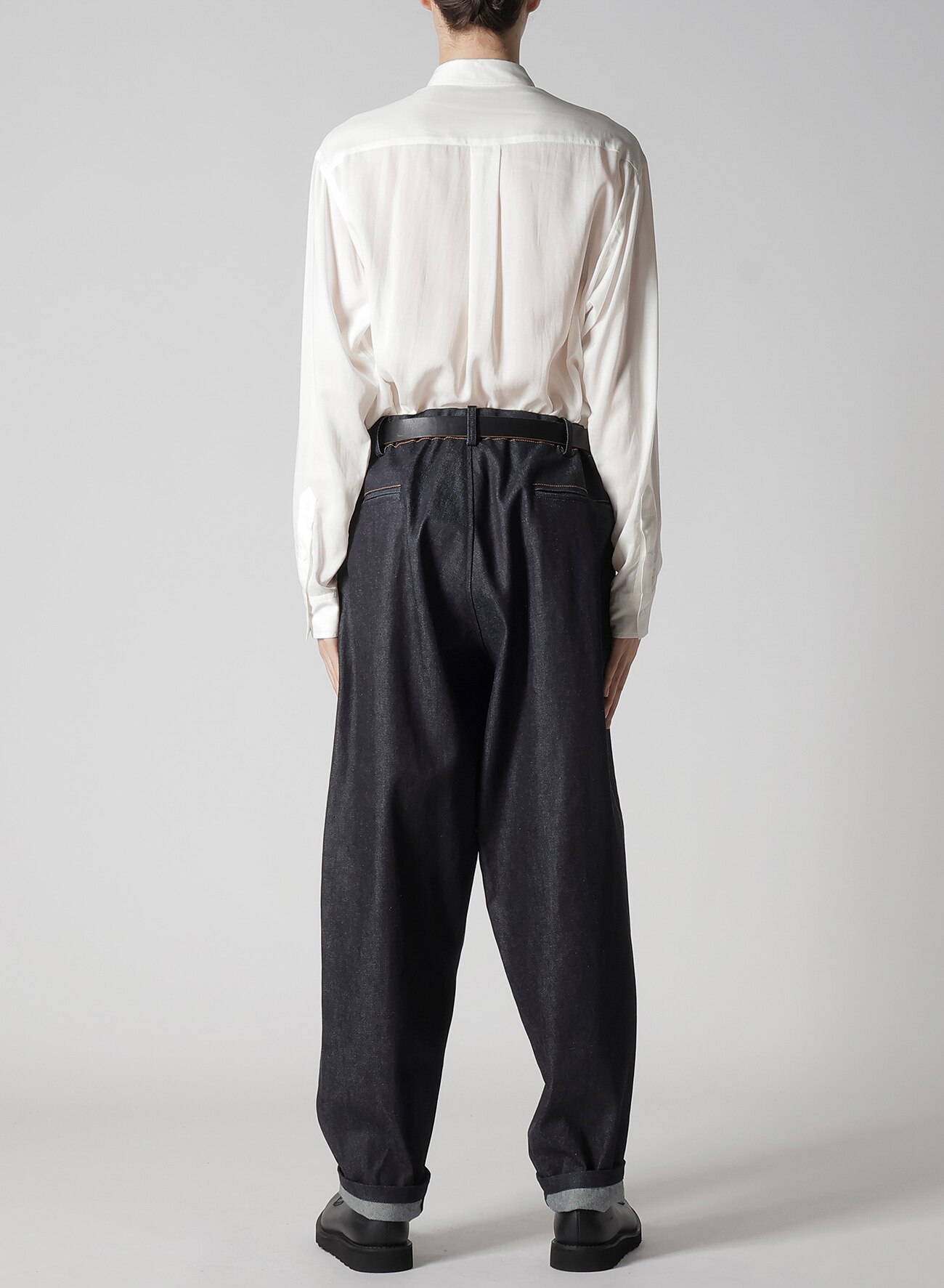 13oz UNEVEN YARN DENIM PANTS WITH COLOR COMBI SIDE ZIP_11