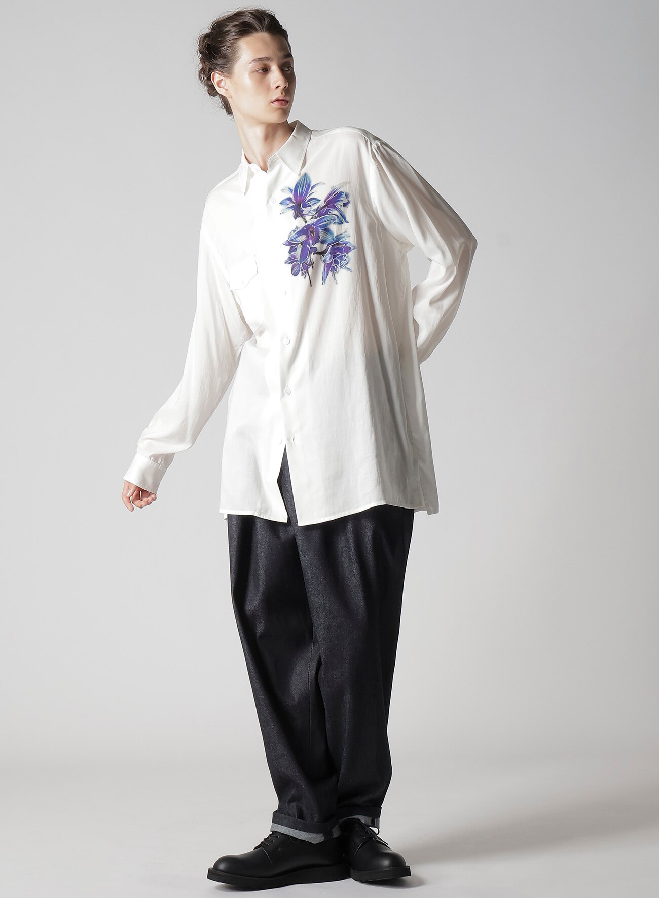 13oz UNEVEN YARN DENIM PANTS WITH COLOR COMBI SIDE ZIP_7