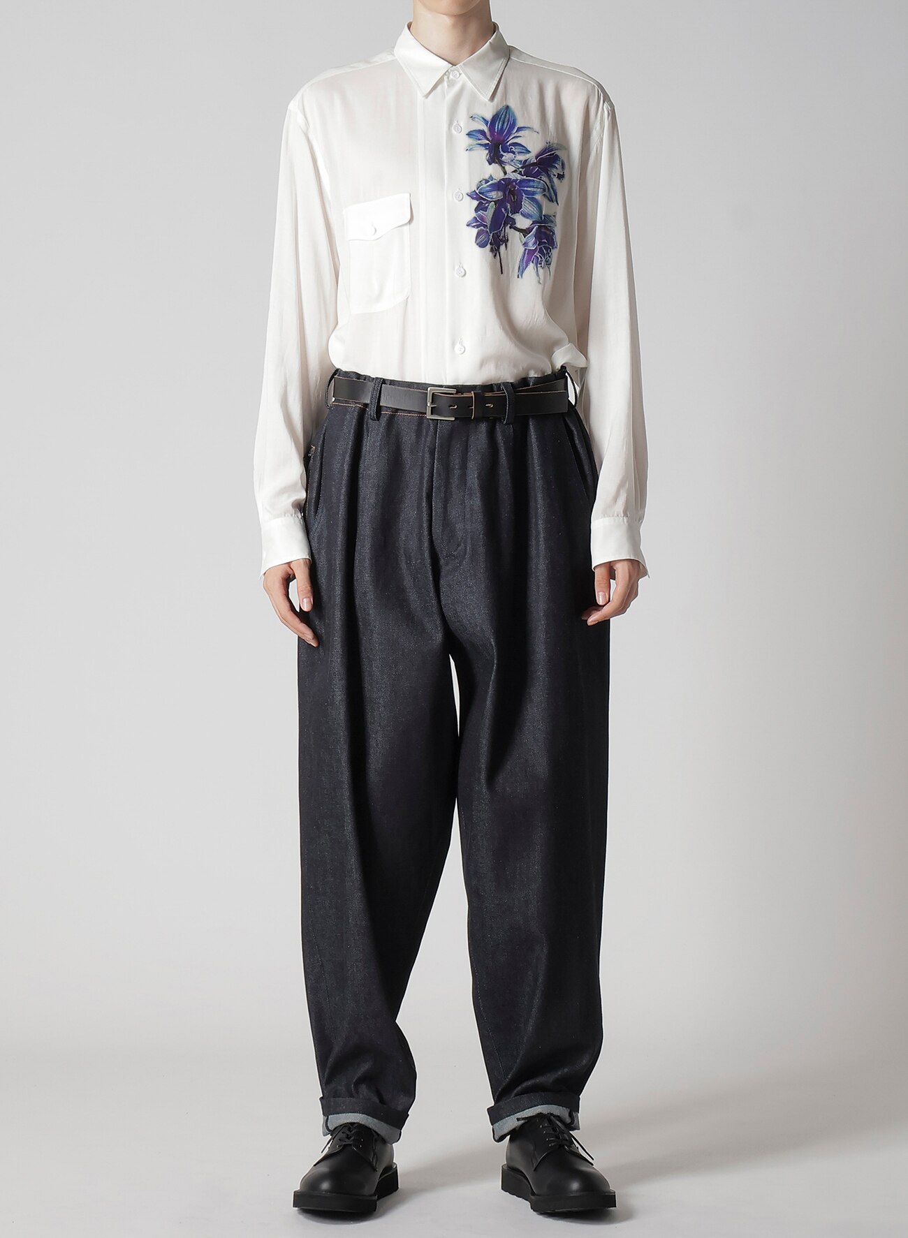 13oz UNEVEN YARN DENIM PANTS WITH COLOR COMBI SIDE ZIP_8