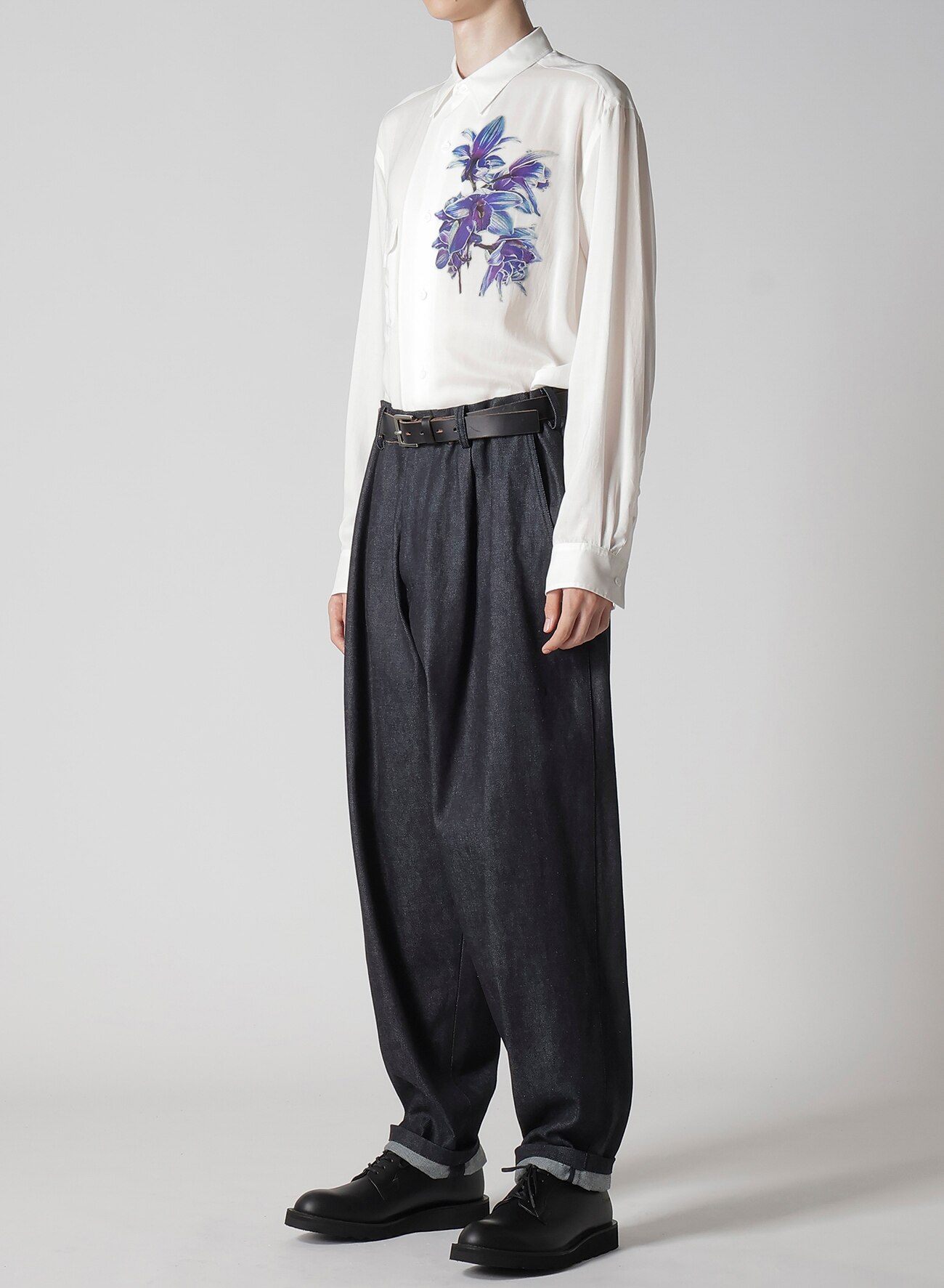 13oz UNEVEN YARN DENIM PANTS WITH COLOR COMBI SIDE ZIP_9