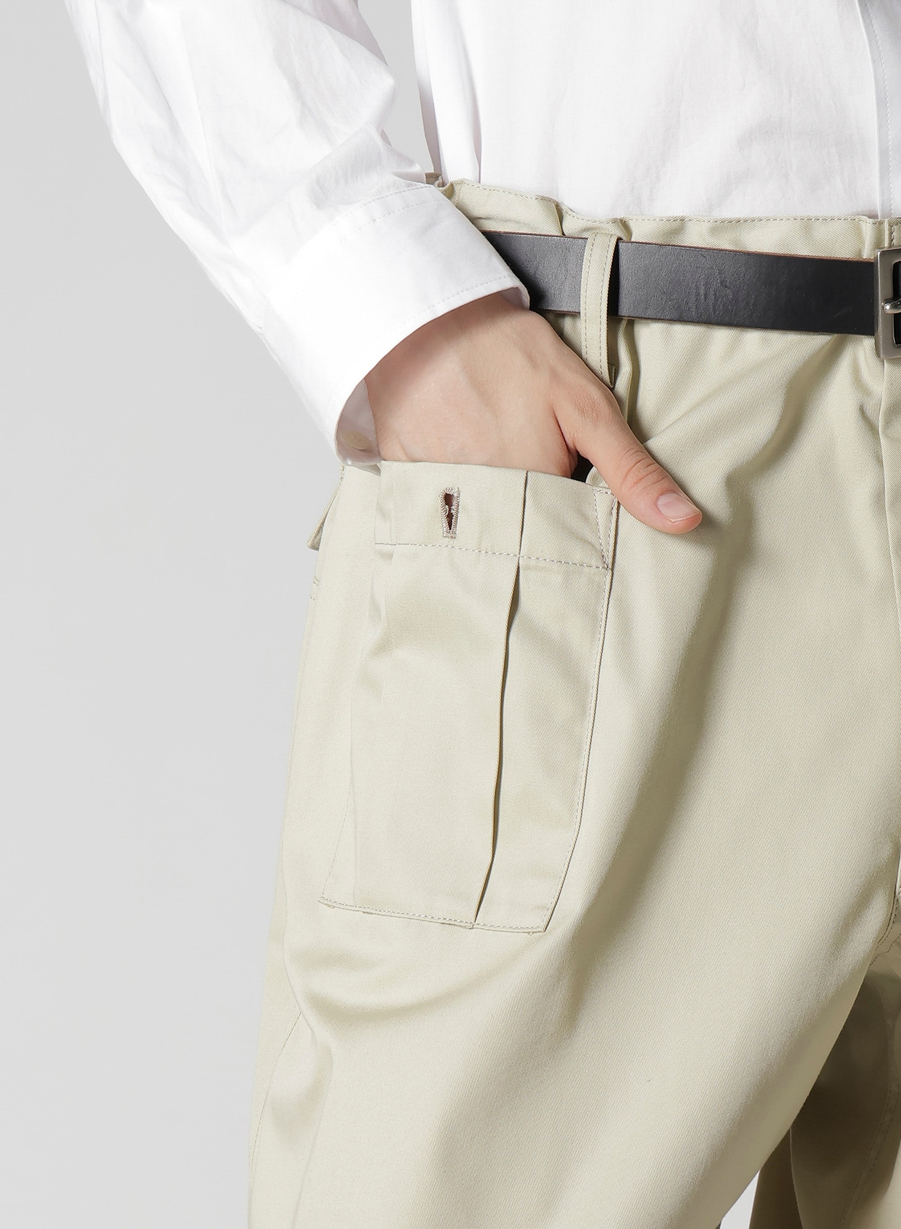 T/C TWILL WORK PANTS WITH STRING_5