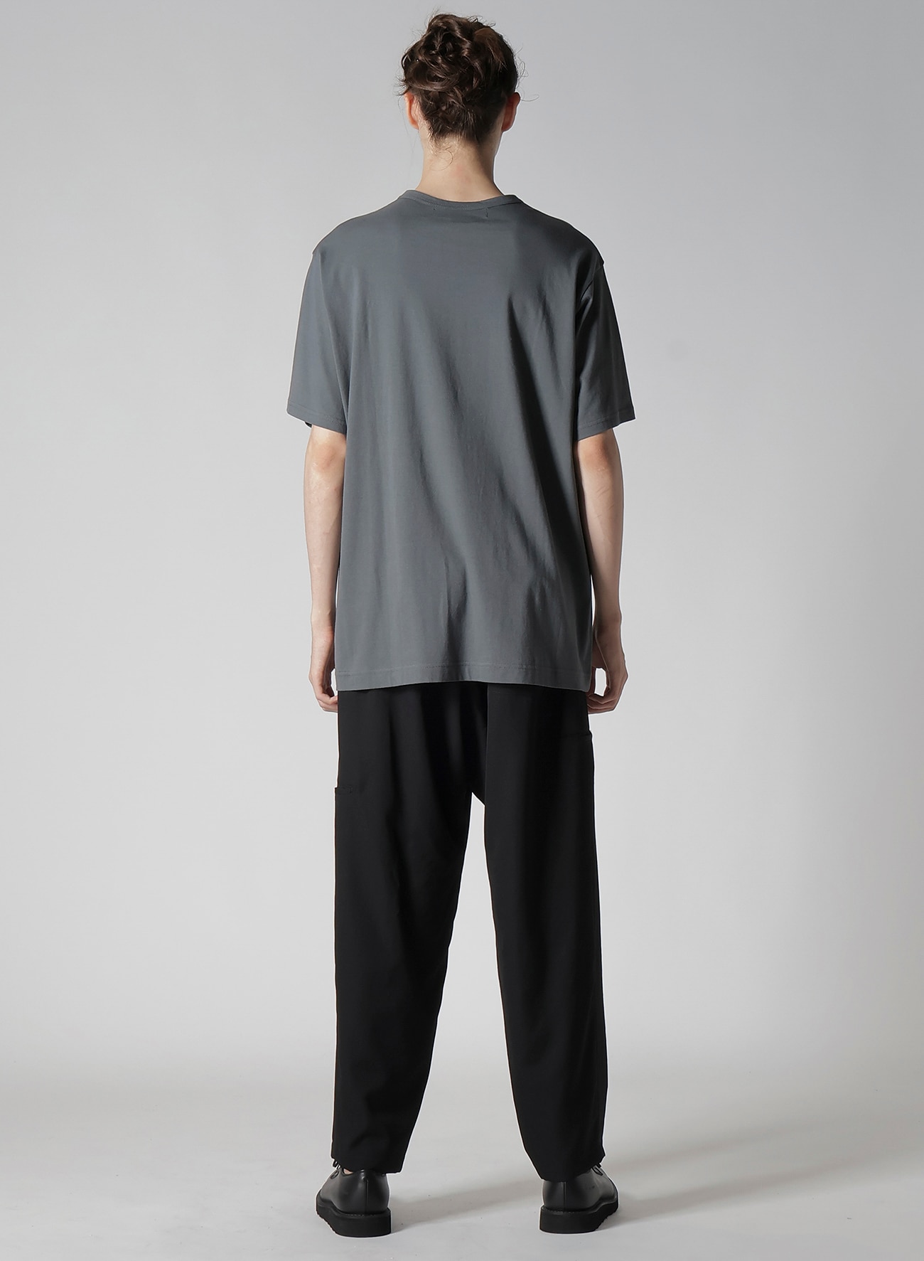 Y's for men LOGO PRINT SHORT SLEEVE T-SHIRTS(FREE SIZE Gray