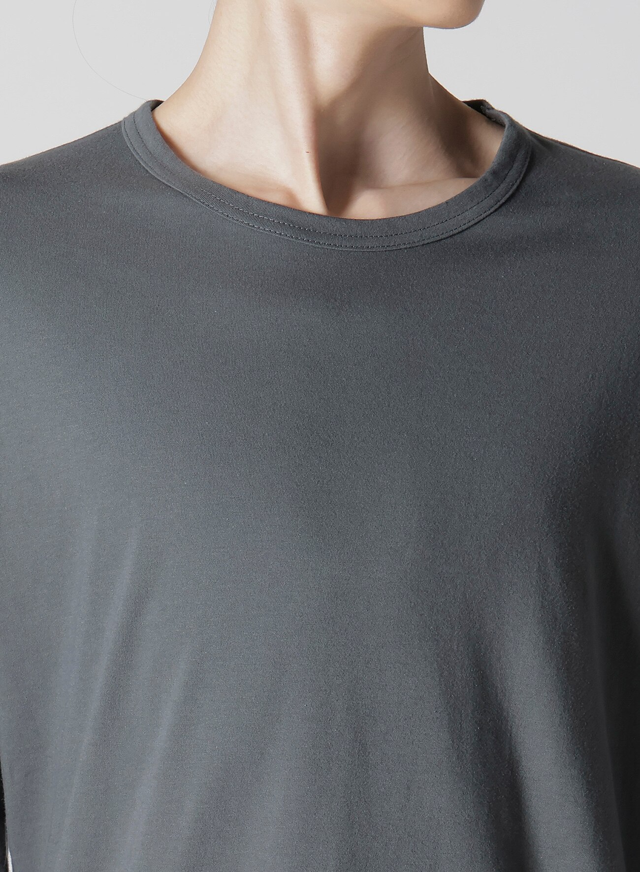 Y's for men LOGO PRINT LONG SLEEVE T-SHIRTS(FREE SIZE Gray