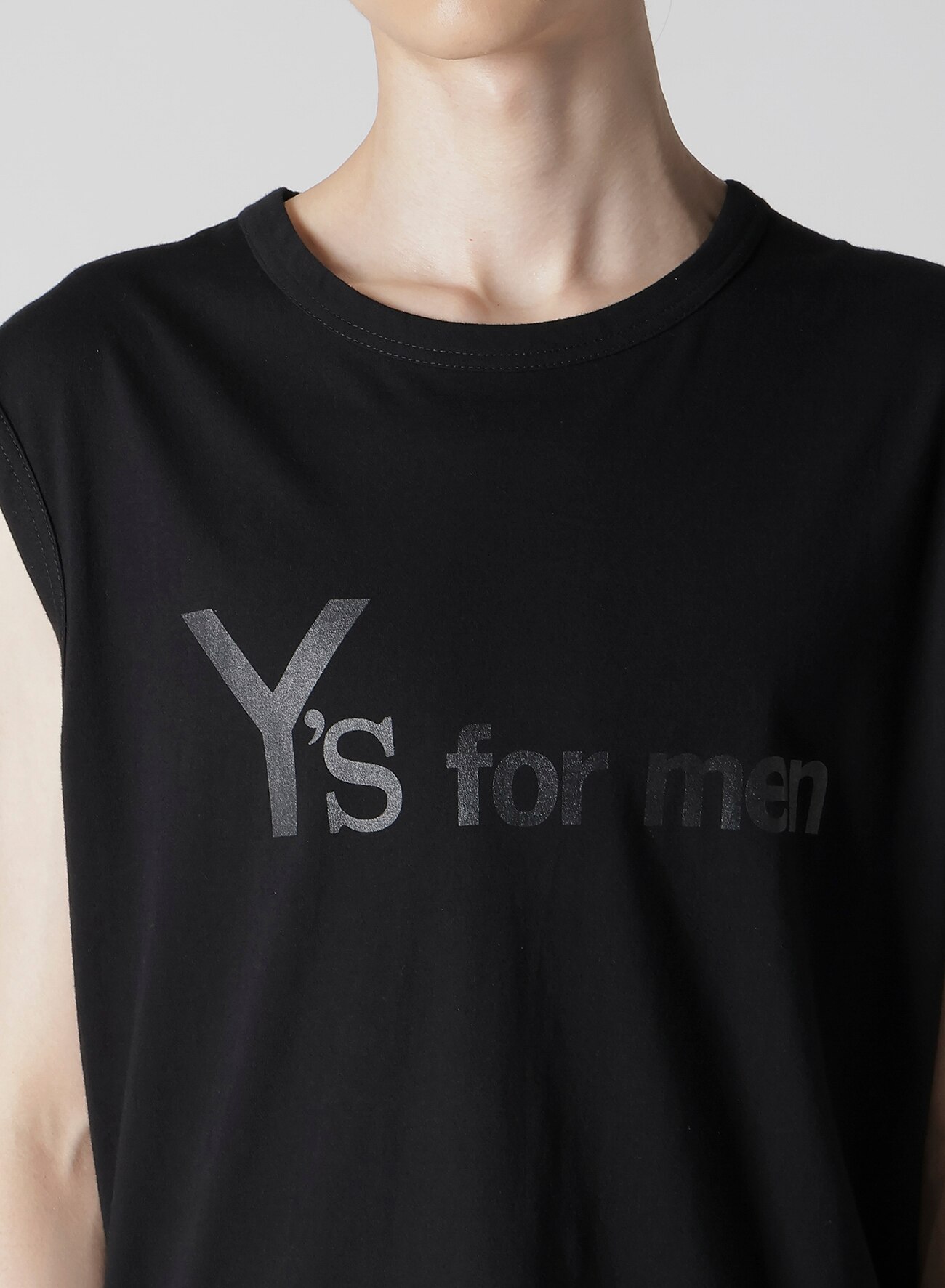 Y's for men LOGO PRINT SLEEVELESS T-SHIRTS_2