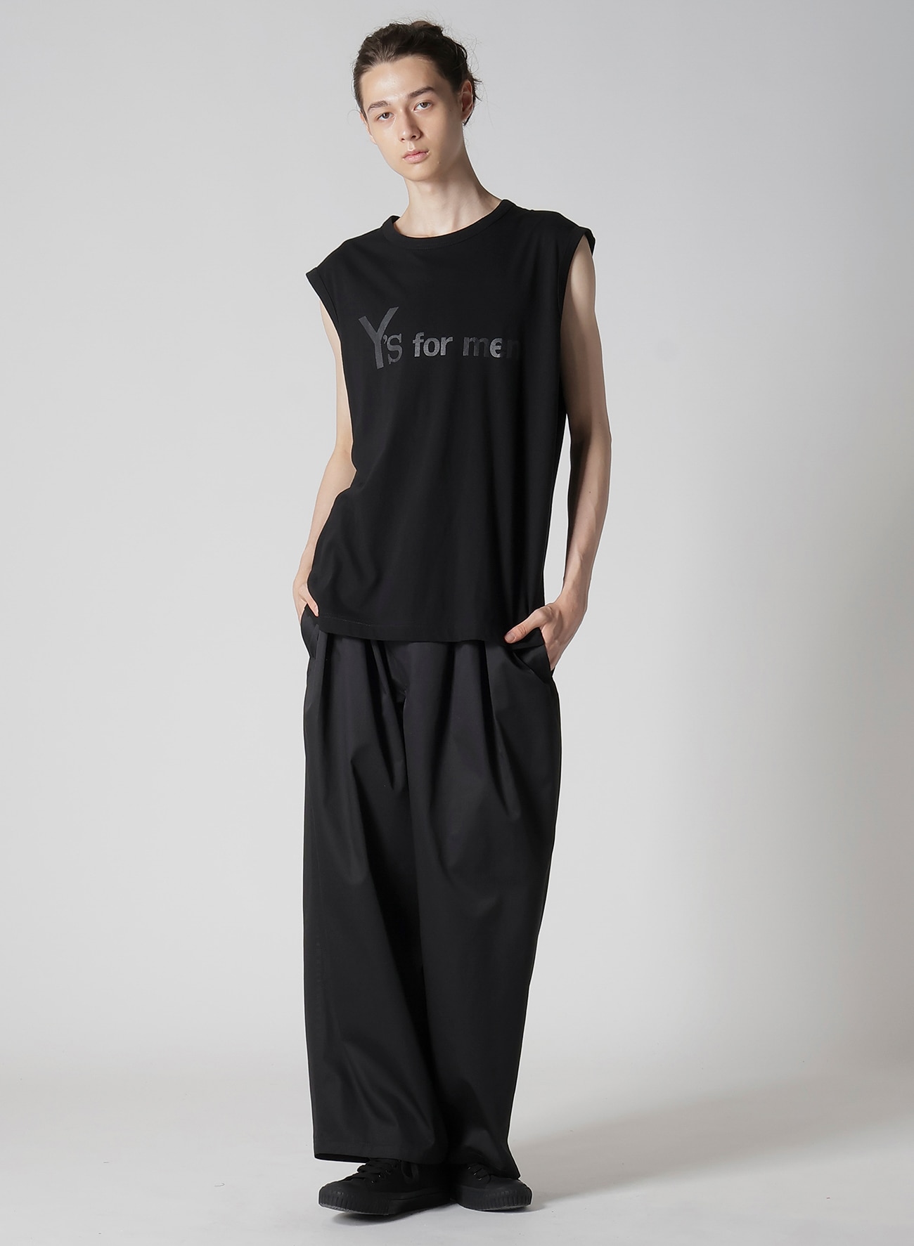 Y's for men LOGO PRINT SLEEVELESS T-SHIRTS_5