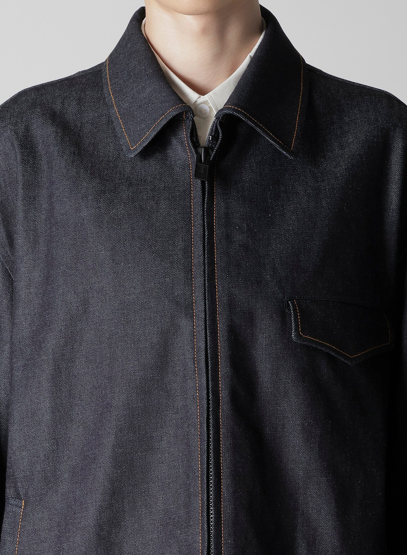 January 11, 10:00(JST) Release] 13oz UNEVEN YARN DENIM BLOUSON WITH COLLOR COMBI_2