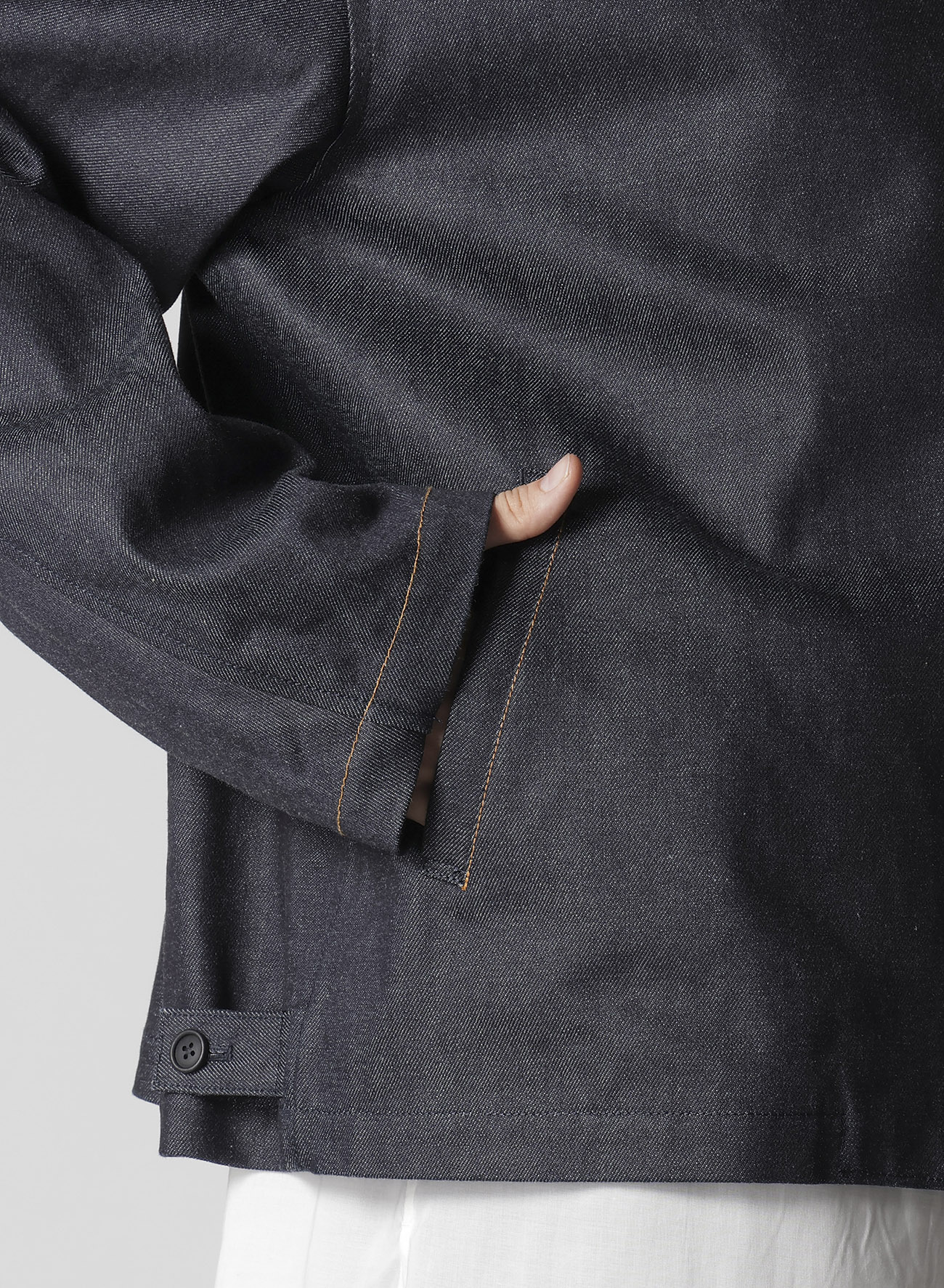 January 11, 10:00(JST) Release] 13oz UNEVEN YARN DENIM BLOUSON WITH COLLOR COMBI_4