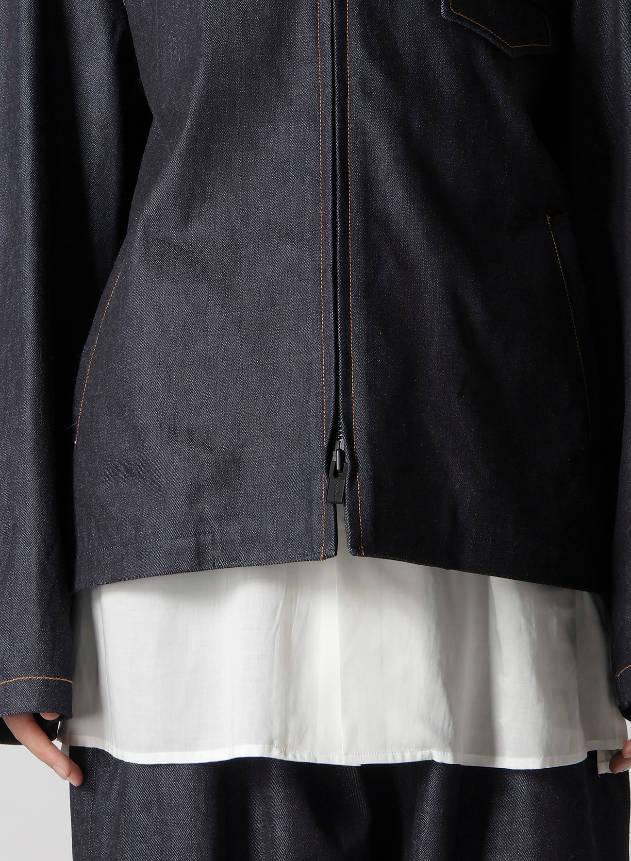 January 11, 10:00(JST) Release] 13oz UNEVEN YARN DENIM BLOUSON WITH COLLOR COMBI_5