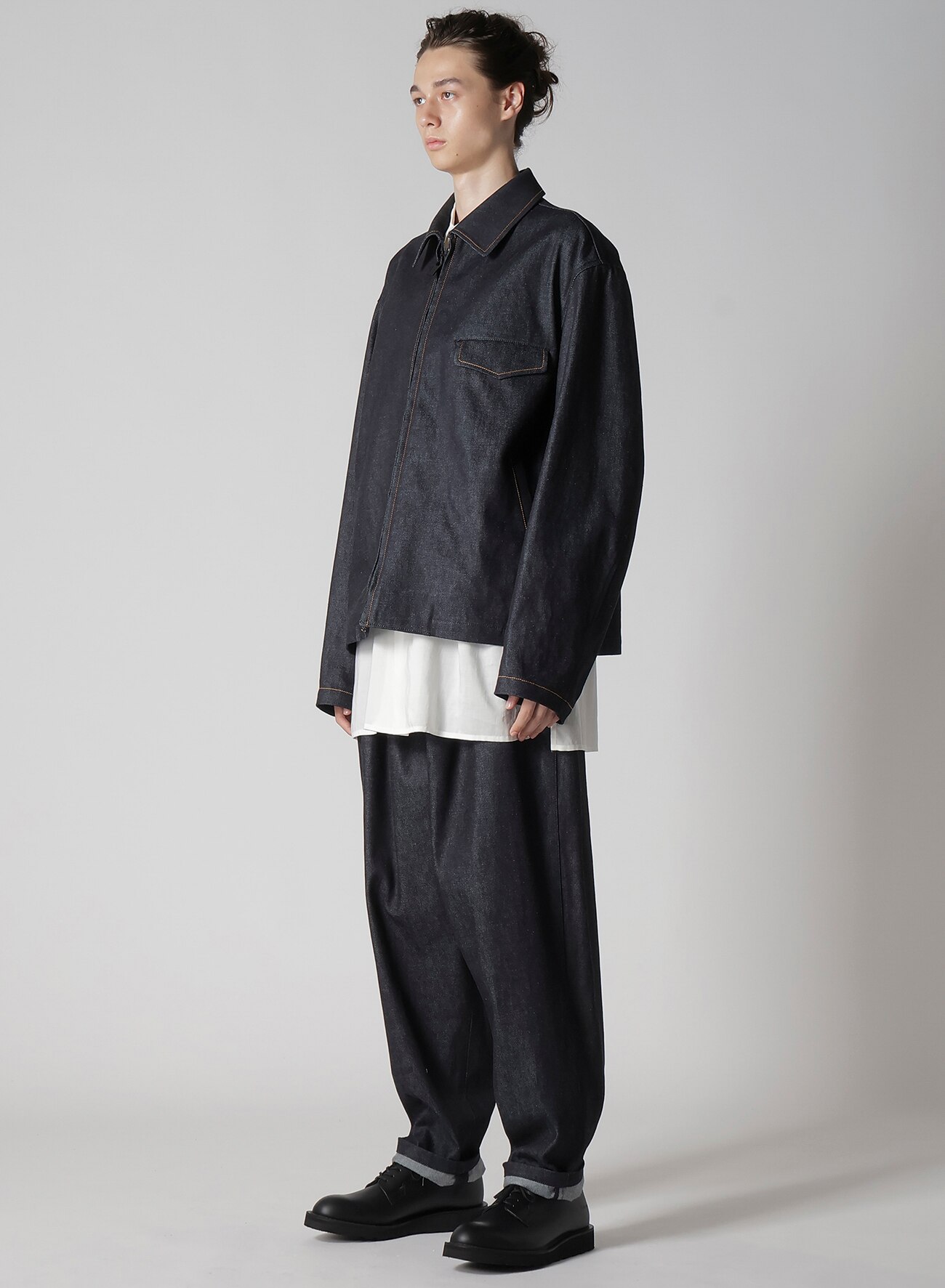 January 11, 10:00(JST) Release] 13oz UNEVEN YARN DENIM BLOUSON WITH COLLOR COMBI_8