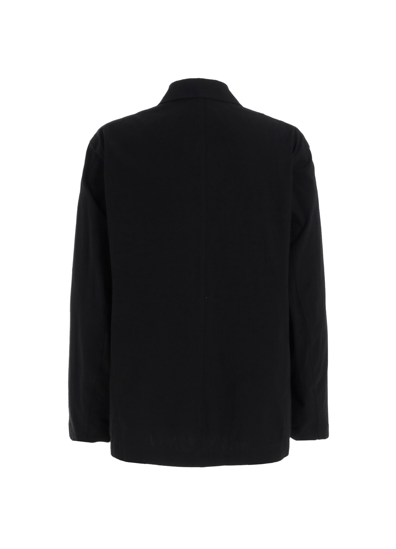 FASTENER BLOUSON WITH COTTON LINEN UNEVEN YARN CANVAS_3