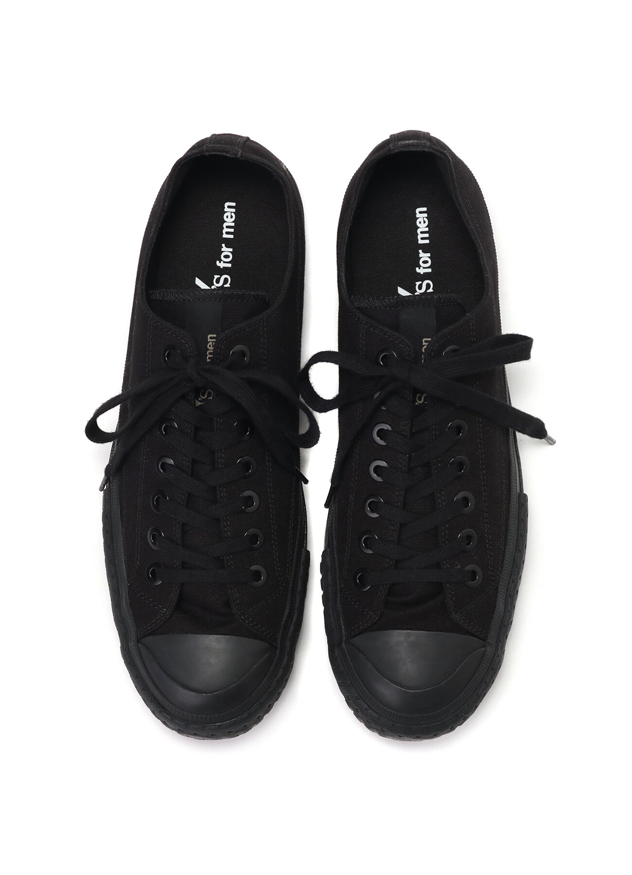 COTTON CANVAS LOW-TOP SNEAKERS(25cm Black): Y's for men｜WILDSIDE YOHJI  YAMAMOTO [Official