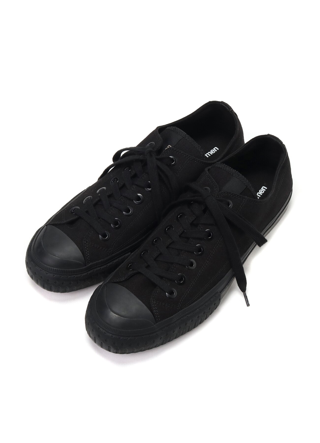 COTTON CANVAS LOW-TOP SNEAKERS(25cm Black): Y's for men｜WILDSIDE 