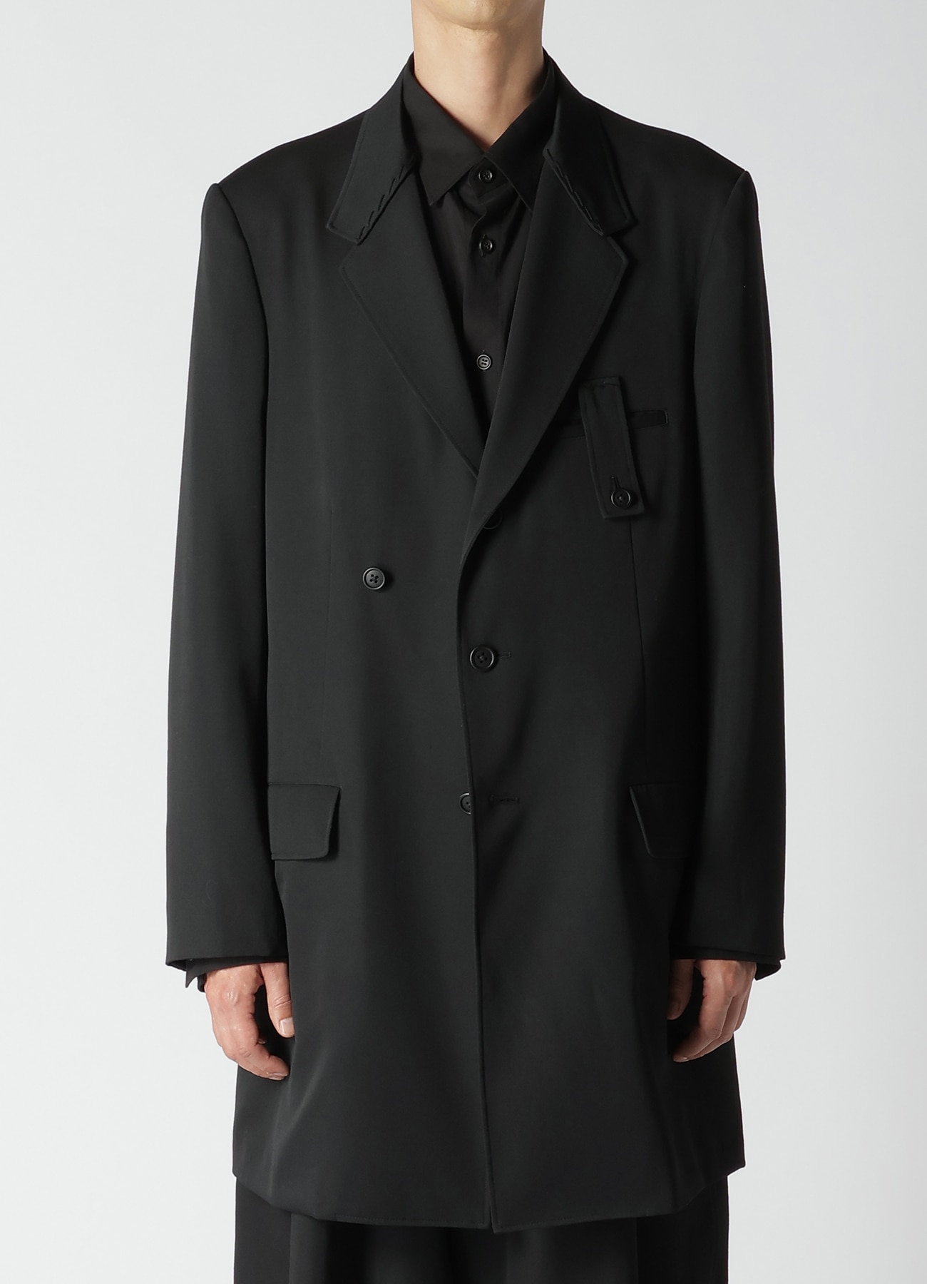 Yohji Yamamoto single-breasted wool jacket - Black