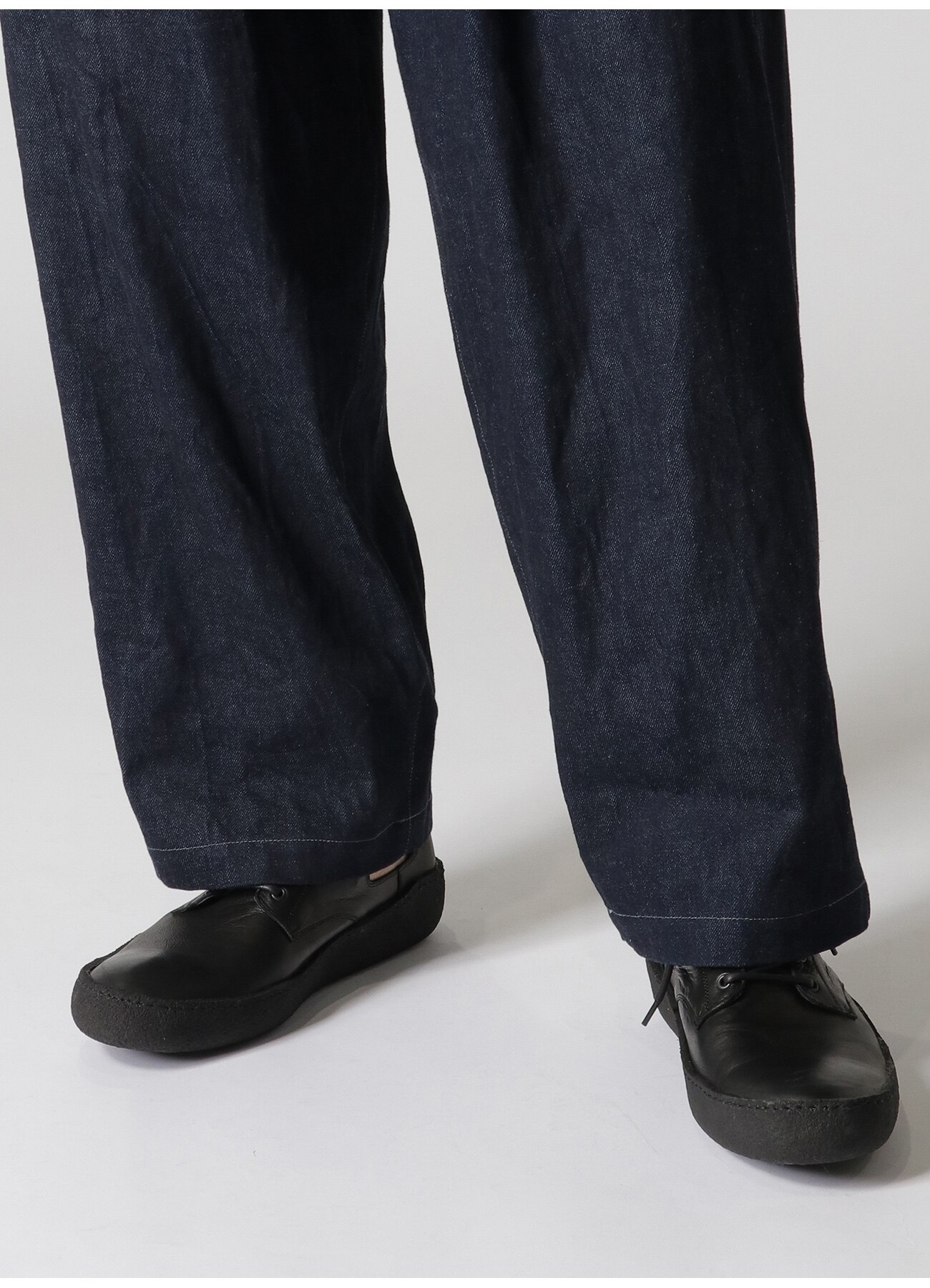 DENIM PANTS WITH SUSPENDER BUTTONS AND ADJUSTABLE SIDE TABS(S INDIGO):  Soldes｜WILDSIDE YOHJI YAMAMOTO【Official】