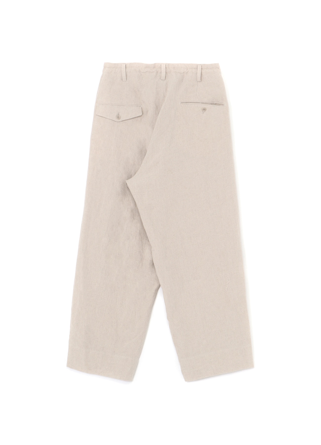 40 LINEN SIDE POINT TUCK PANTS(S Beige): Y's for men｜WILDSIDE 