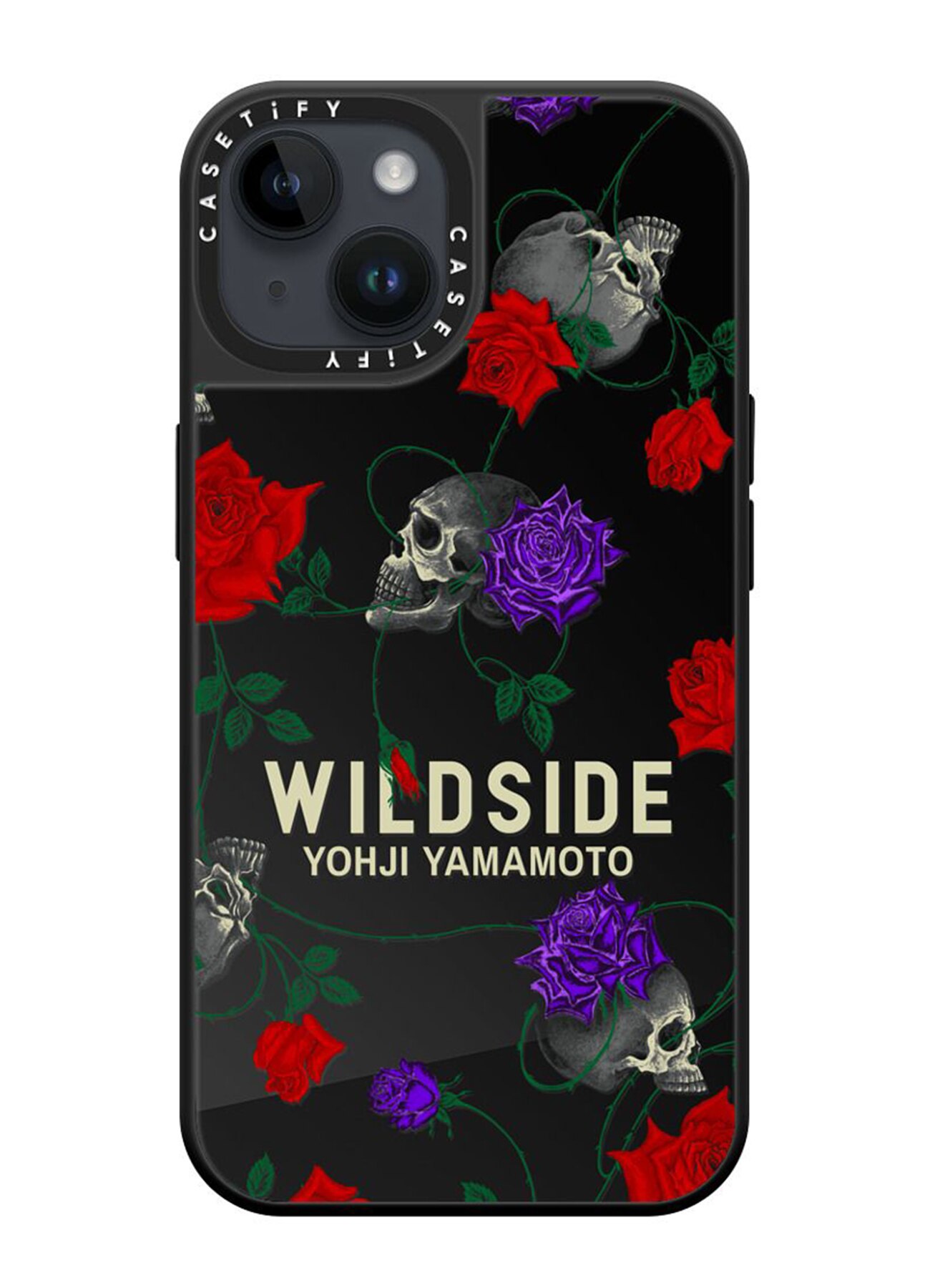 WILDSIDE×CASETiFY SKULL & ROSE iPhone case(Mirror/Black)