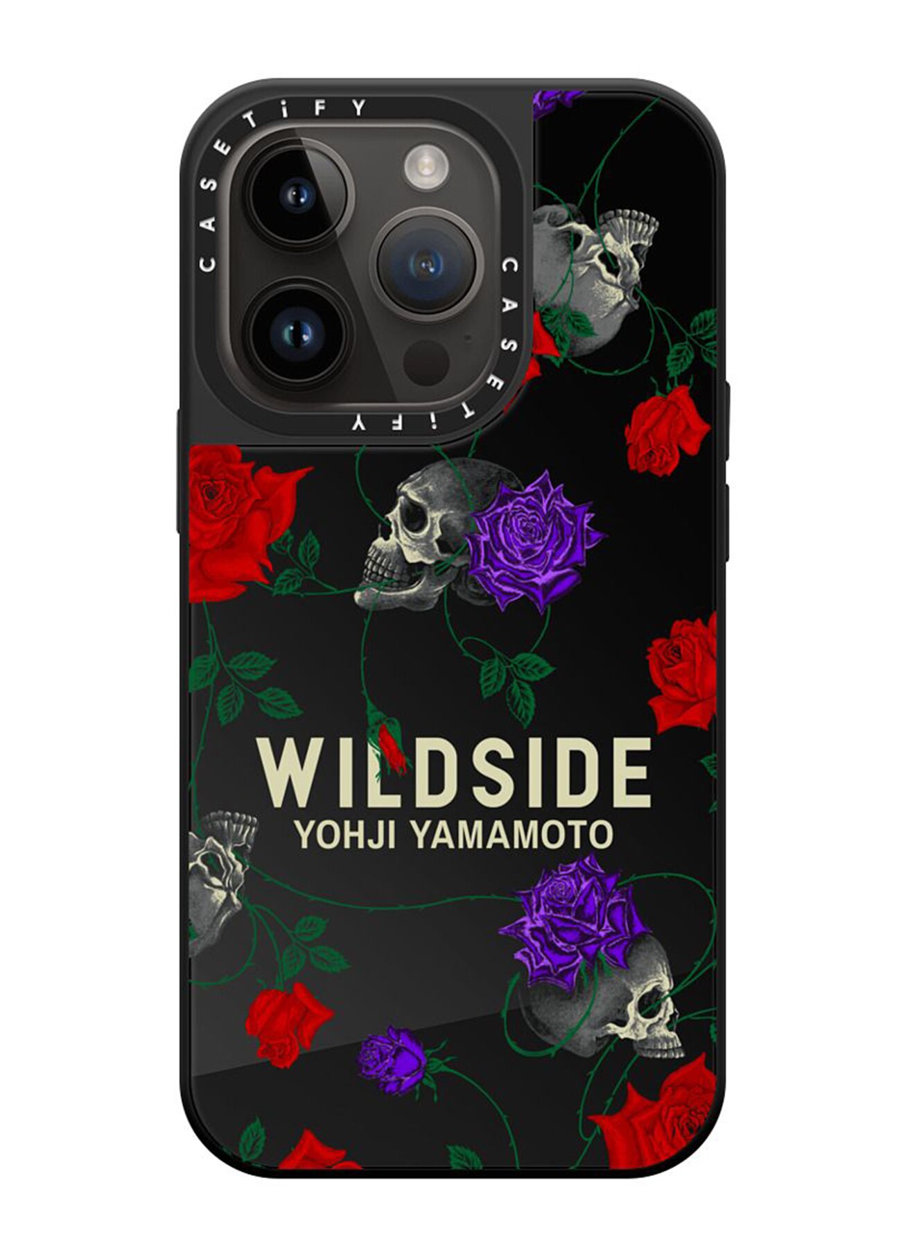 WILDSIDE x CASETiFY SKULL & ROSE iPhone case (Mirror/Black)_3