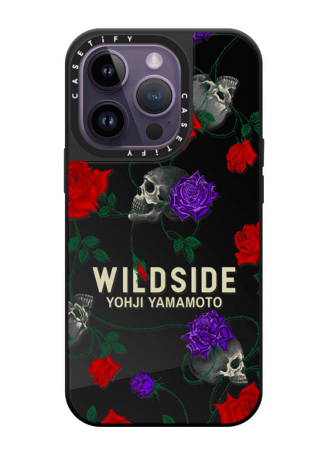 WILDSIDE x CASETiFY SKULL & ROSE iPhone case (Mirror/Black)_4