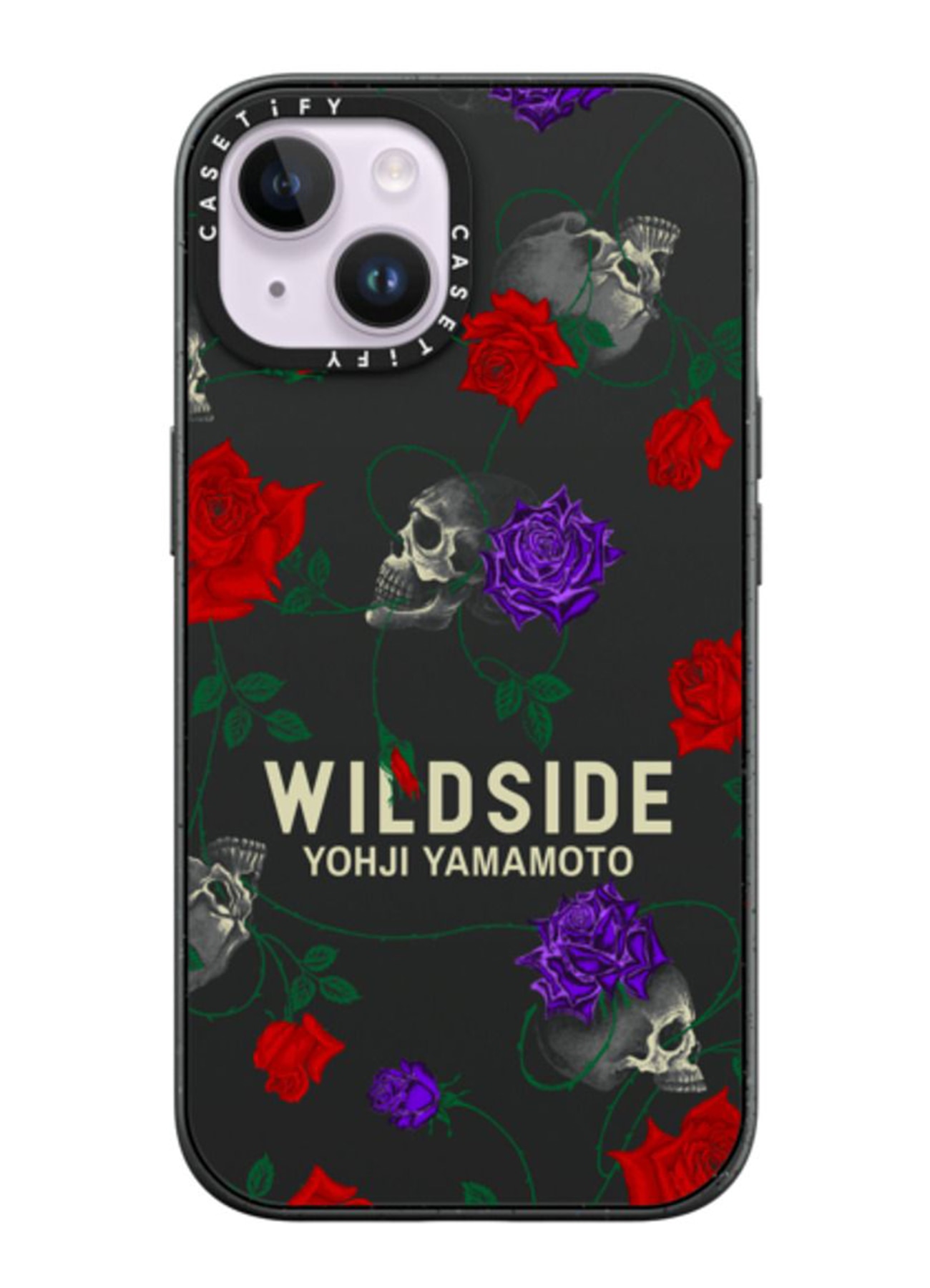 WILDSIDE x CASETiFY SKULL & ROSE iPhone case (Matte Black)