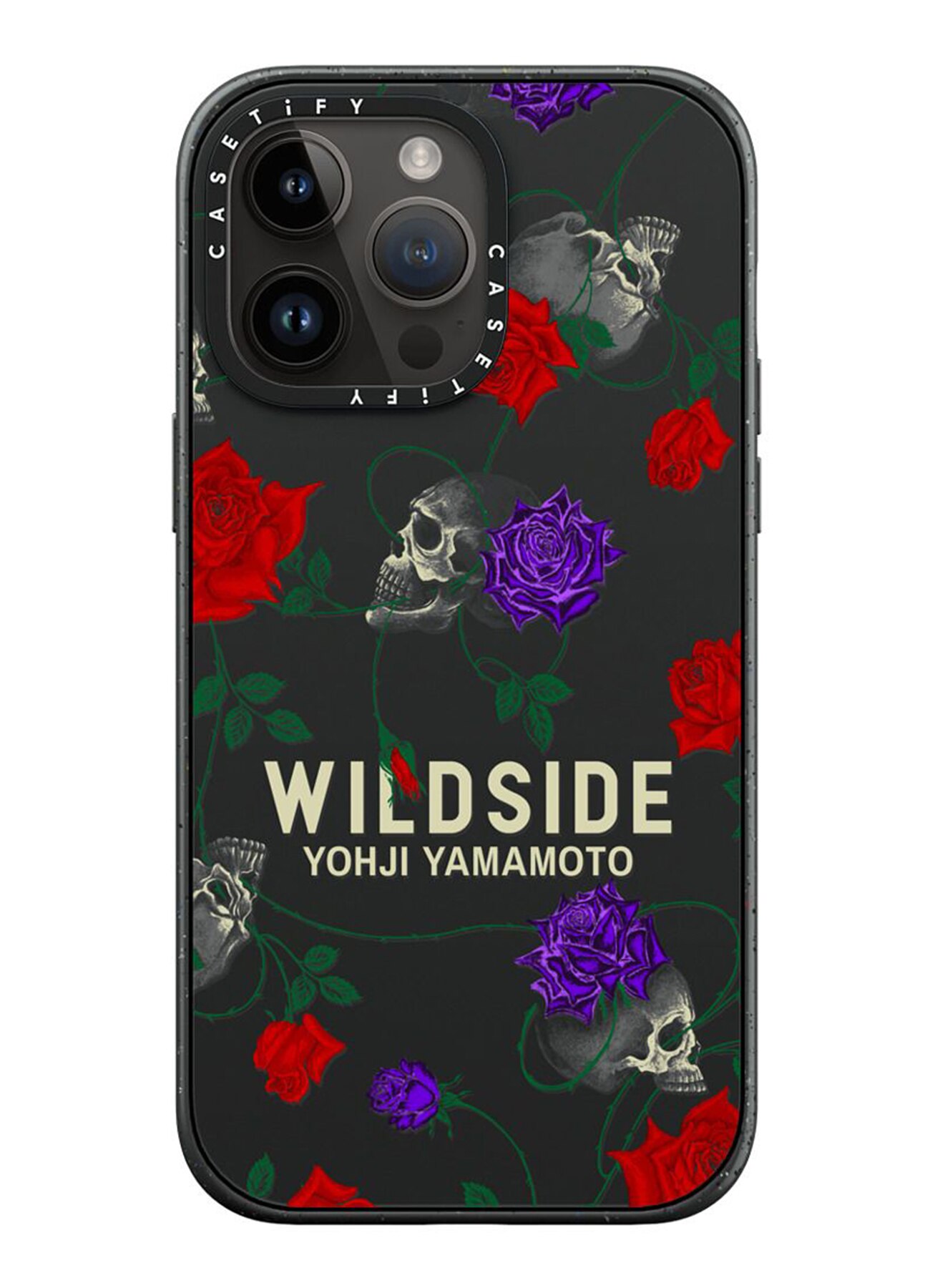 WILDSIDE×CASETiFY SKULL & ROSE iPhone case(Matte Black