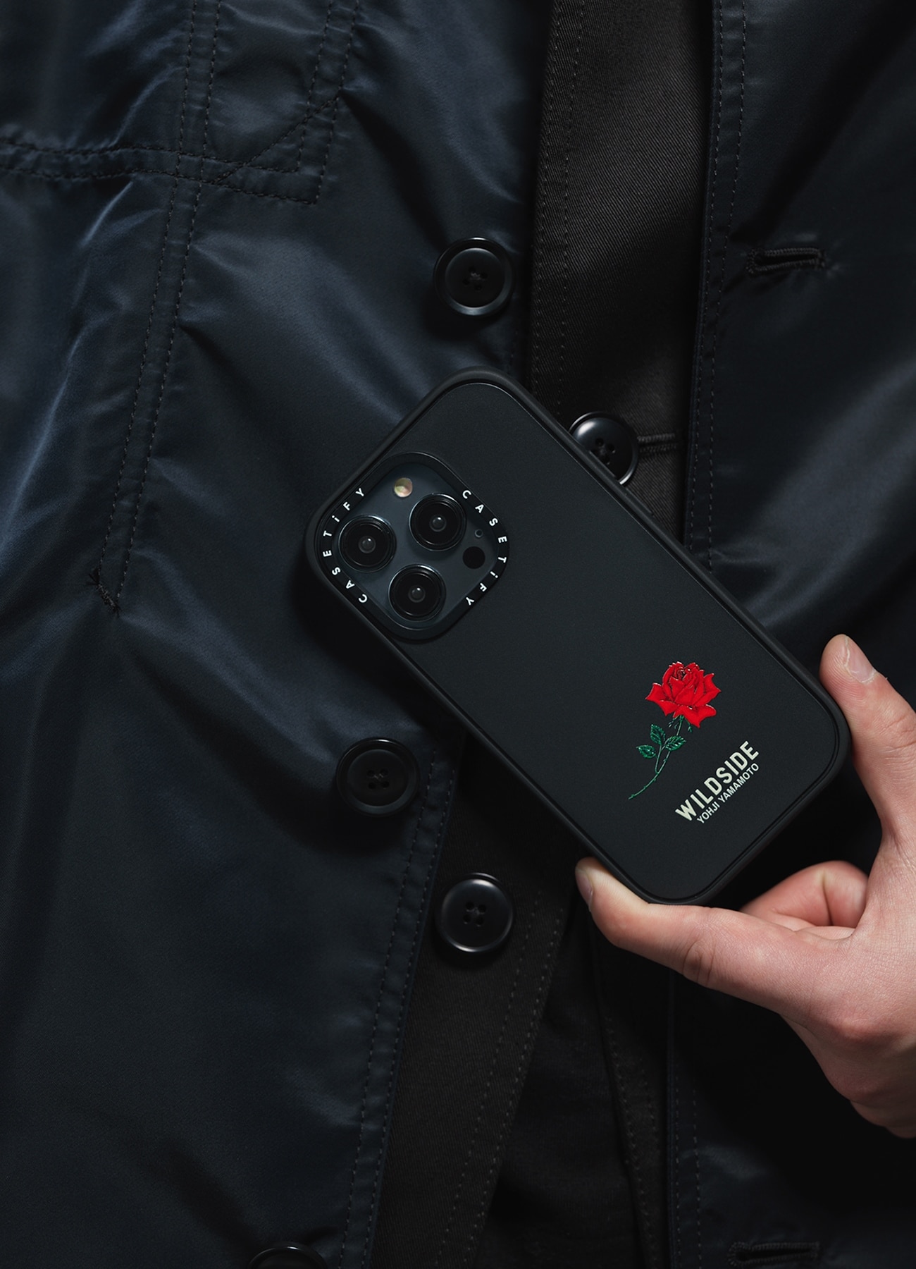 WILDSIDE×CASETiFY ROSE iPhone case(Matte Black)(iPhone 14