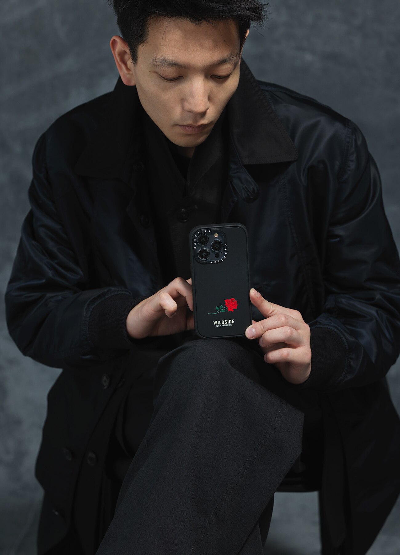 WILDSIDE ×CASETiFY ROSE iPhone case(Mirror/Black)(iPhone 14