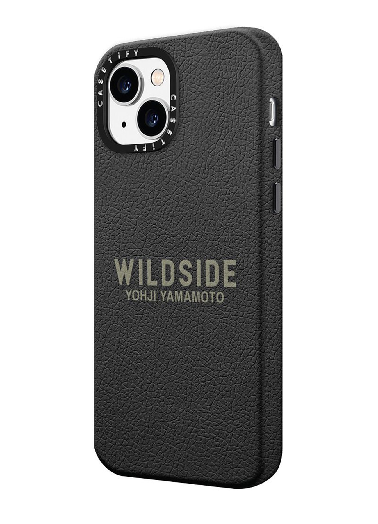 WILDSIDE ×CASETiFY LOGO iPhone case(Leather/Jet Black)(iPhone 14 