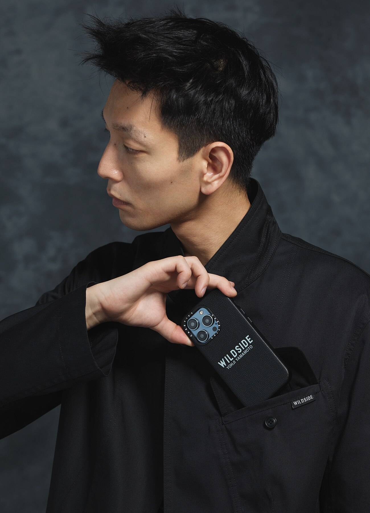 WILDSIDE x CASETiFY LOGO iPhone case(Leather/Jet Black)_7