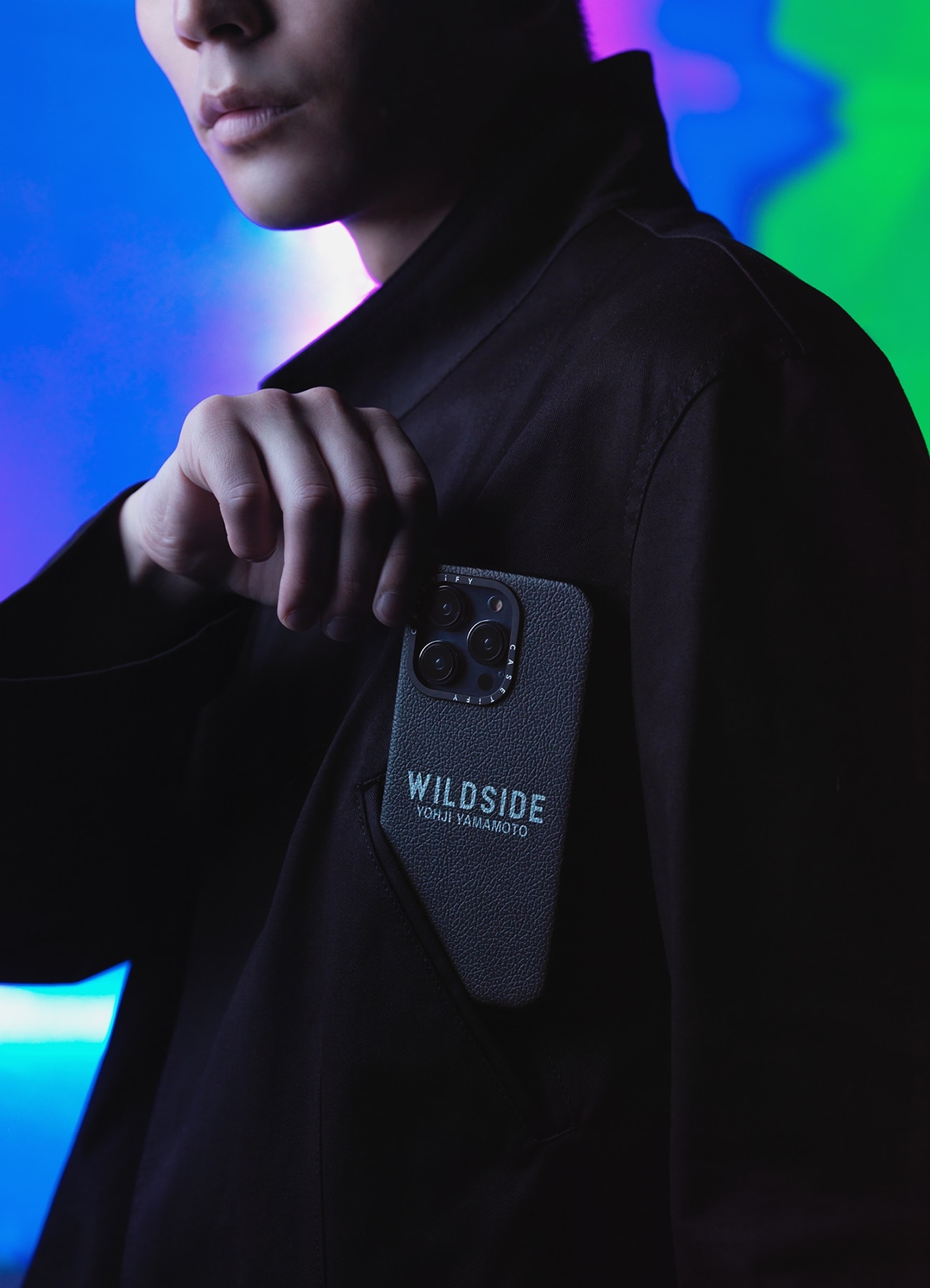 WILDSIDE x CASETiFY LOGO iPhone case(Leather/Jet Black)_9