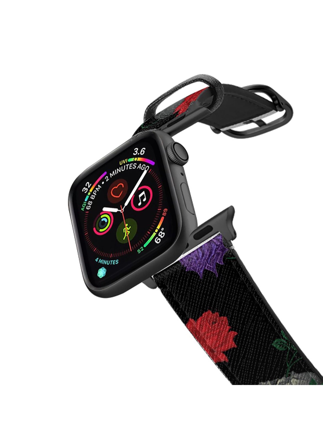 WILDSIDE x CASETiFY SKULL & ROSE Apple Watch Band (Saffiano Leather)
