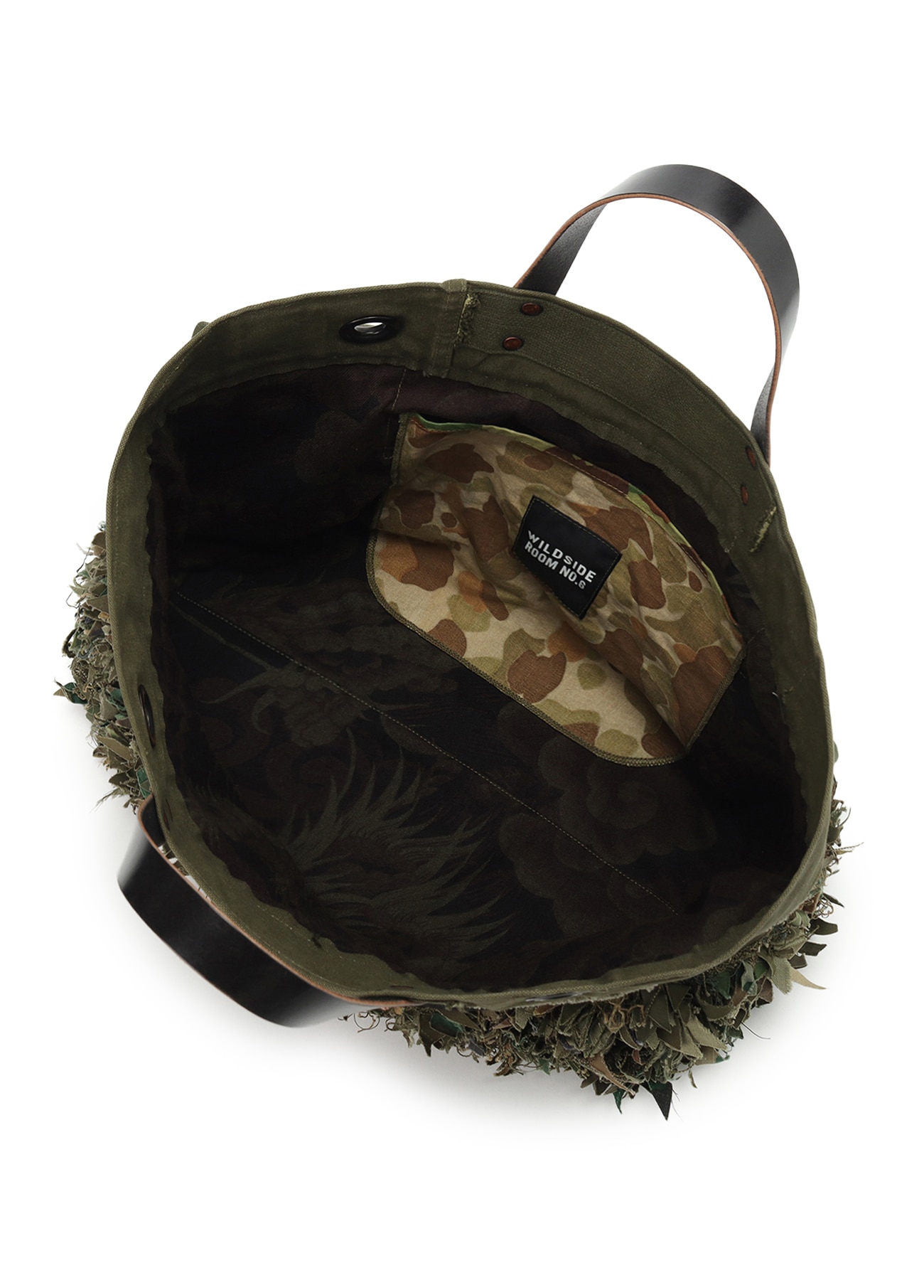 WILDSIDE × Room No.6 1950's duffle ghillie tote(FREE SIZE KHAKI