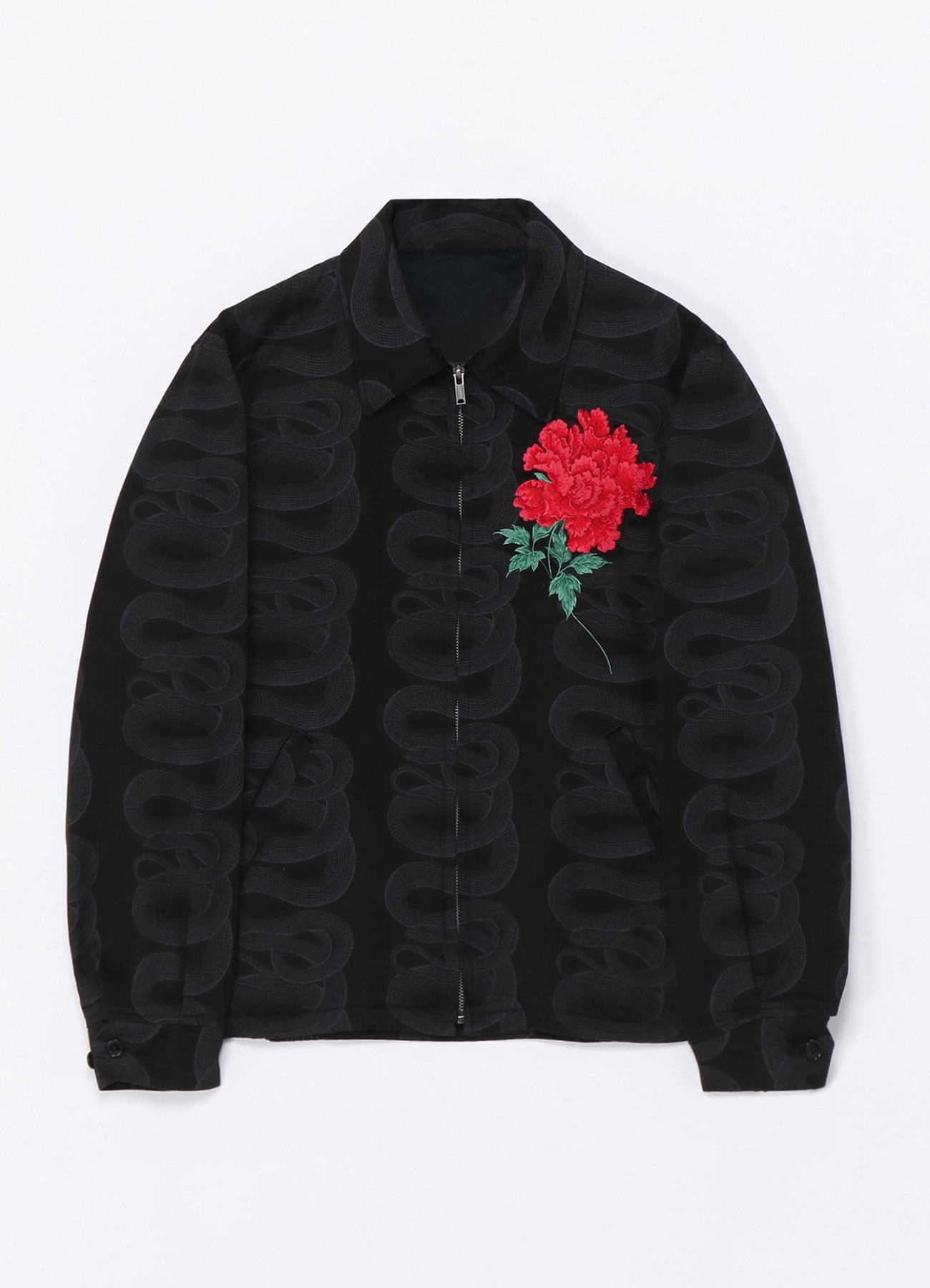 WILDSIDE × HYSTERIC GLAMOUR SNAKE STRIPE Embroidery Jacket(M BLACK