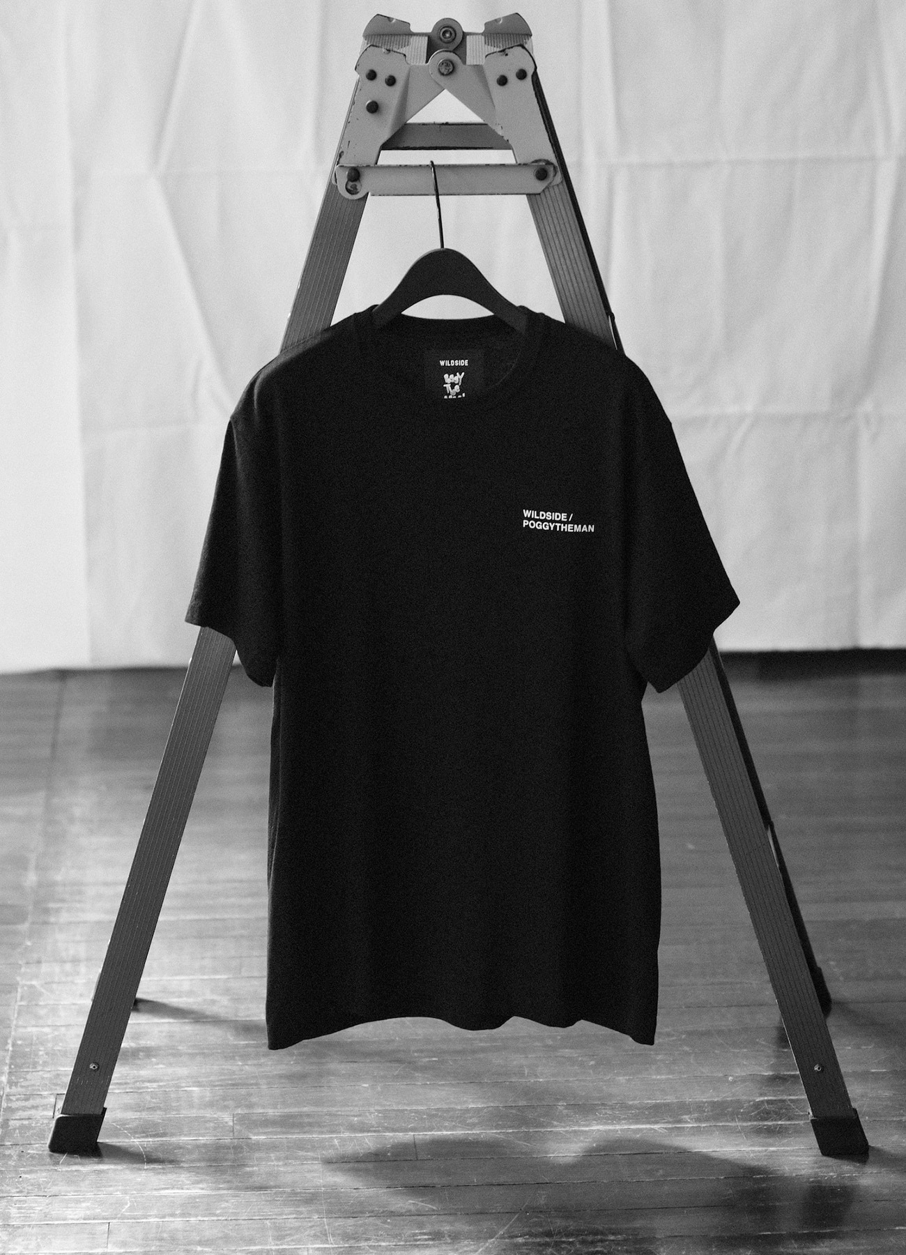 WILDSIDE × POGGYTHEMAN × Adam Lister PEONY T-shirt(L BLACK