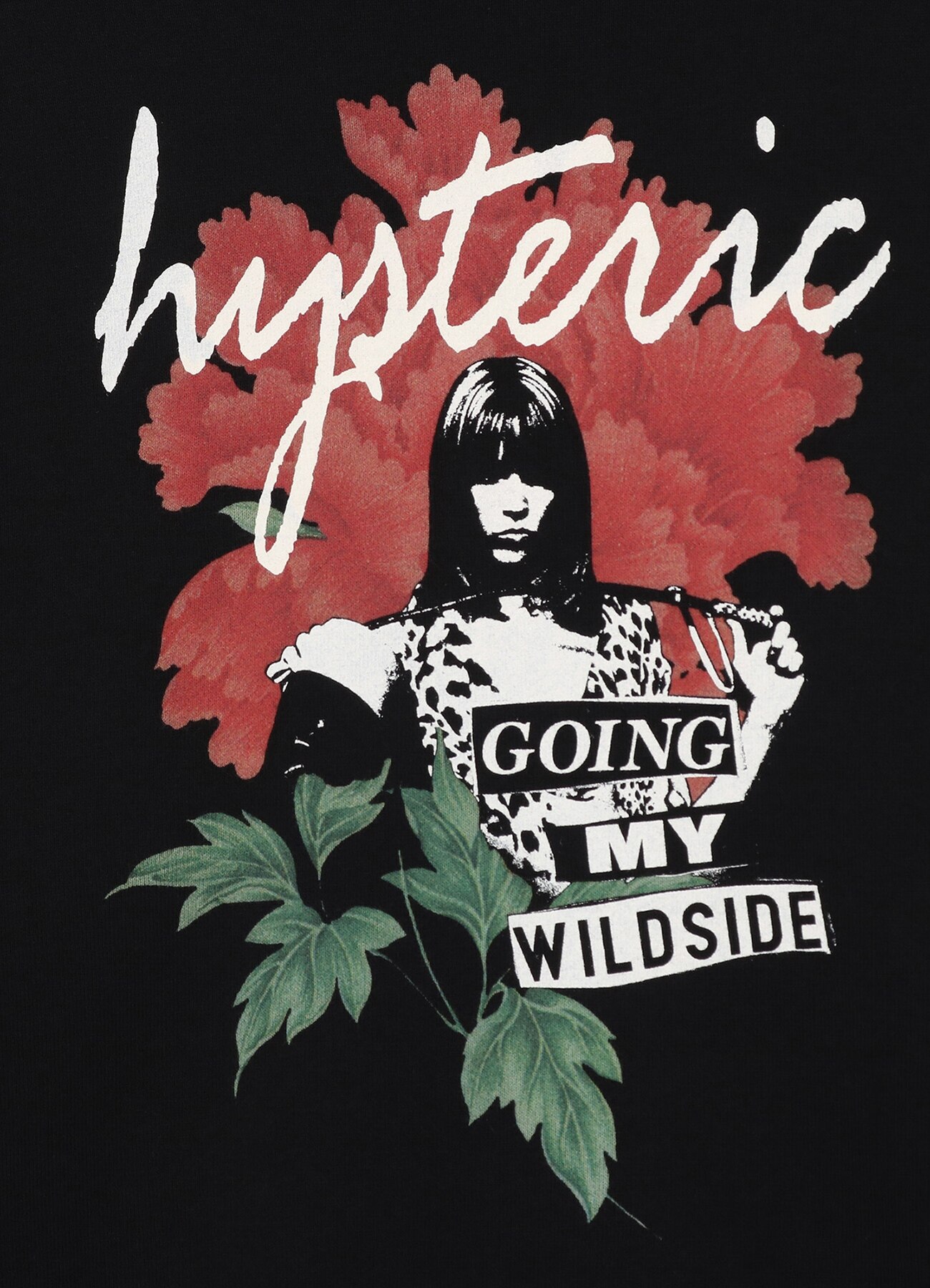 WILDSIDE × HYSTERIC GLAMOUR Peony Punk Hoodie(S BLACK): HYSTERIC